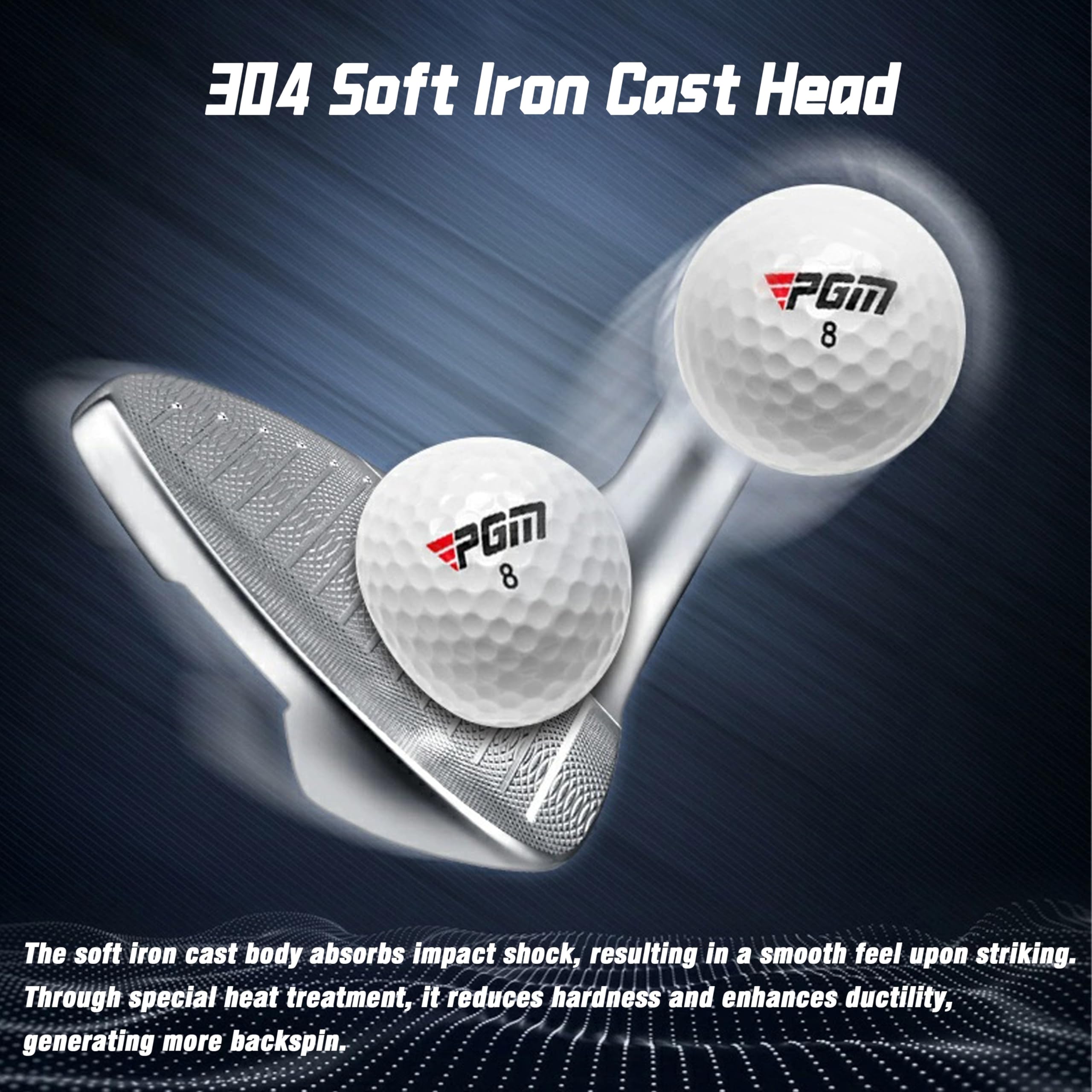 PGM Wedge - 72 Degree Premium Sand & Lob Wedge for Men & Women - CNC Textured Face - Bunker Escape & Short Game Golf Club - Perfect for Greenside Shots, Bunker Play & Saving Strokes