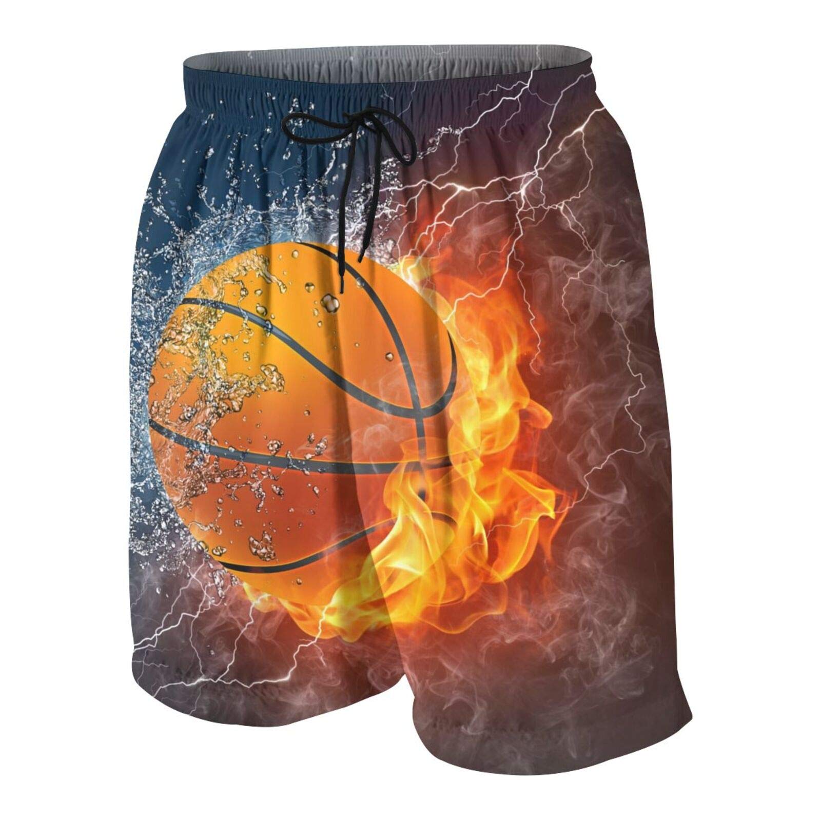 Men's Watercolor Nature Print Swim Trunks - Quick Dry Beach Shorts for Swimming, Surfing & Vacation - Comfortable Leisure Pants for Men & Teen Boys