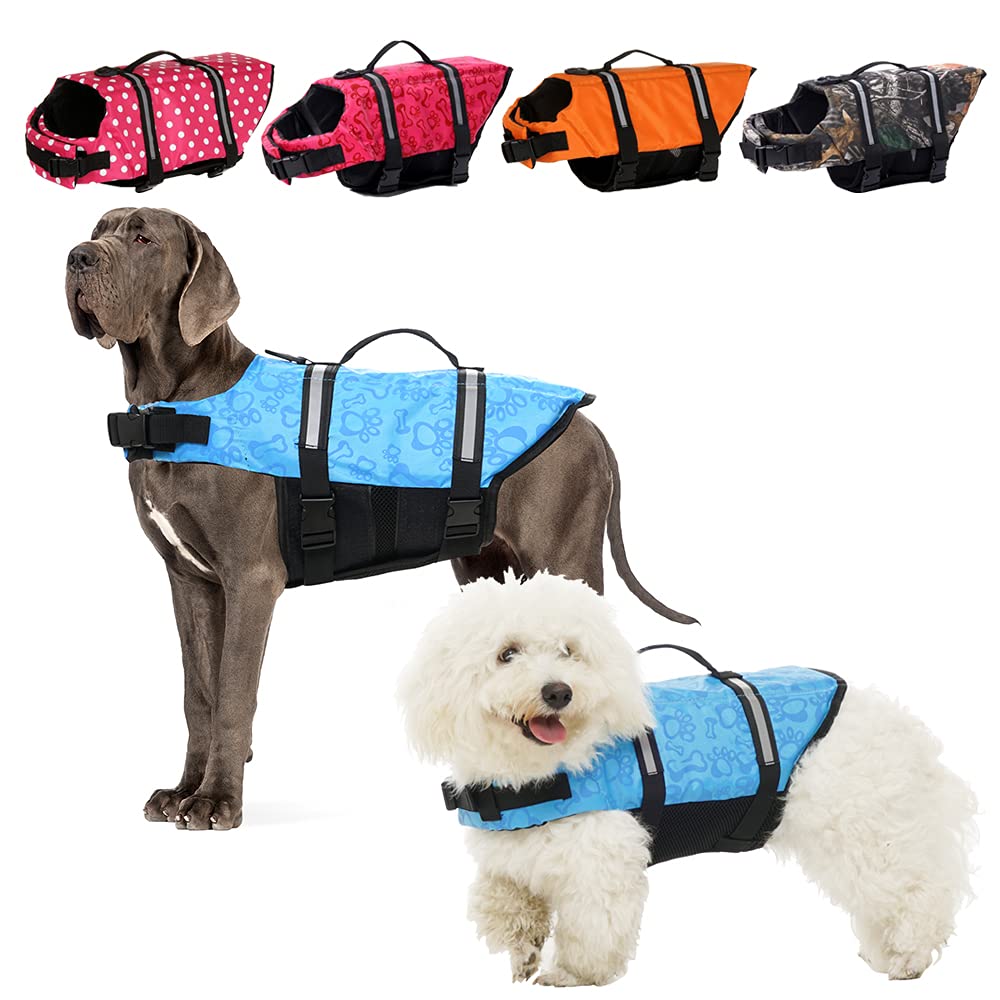 Dog Life Jacket for Swimming, Beach & Boating - High Buoyancy Dog Life Vest for Small/Medium/Large Dogs - Bluebone XXS Flotation Vest - Perfect for Water Safety & Outdoor Adventures