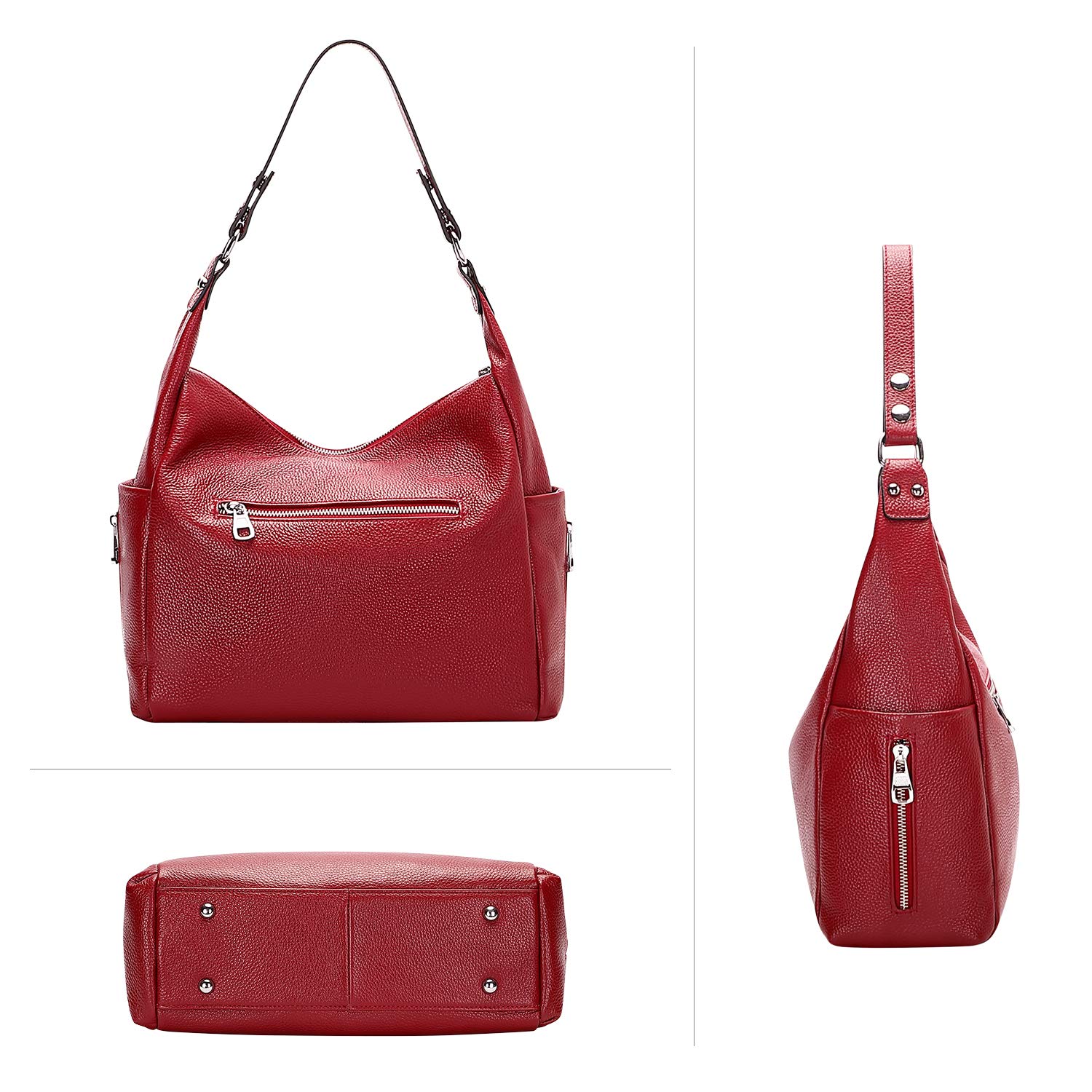 Genuine Leather Hobo Handbag for Women - Crossbody Shoulder Purse for Daily Use