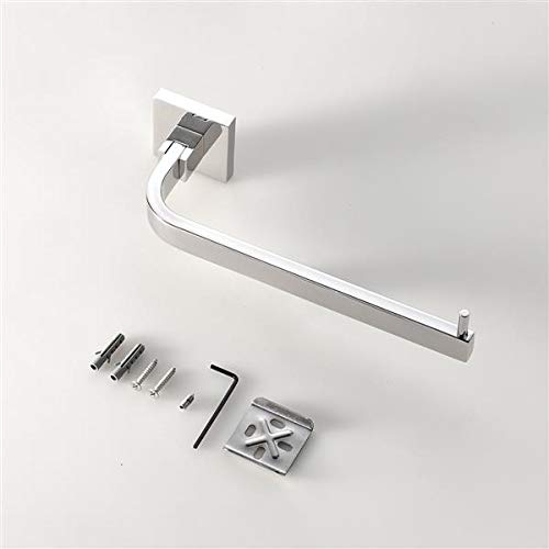 Bright Polishing Square Base Towel Hook Bars - Silver Stainless Steel Towel Rack (304 Grade) - Bathroom Wall Mount Accessories for Home, Hotel, Spa - KJ51309