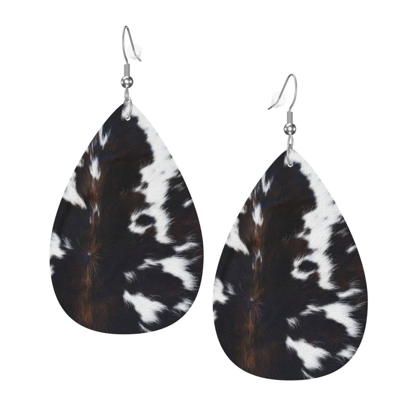 Faux Leather Teardrop Dangle Earrings for Women - Lightweight PU Leaf Design Earrings for Girls & Teens - Perfect Gift for Everyday Wear & Special Occasions