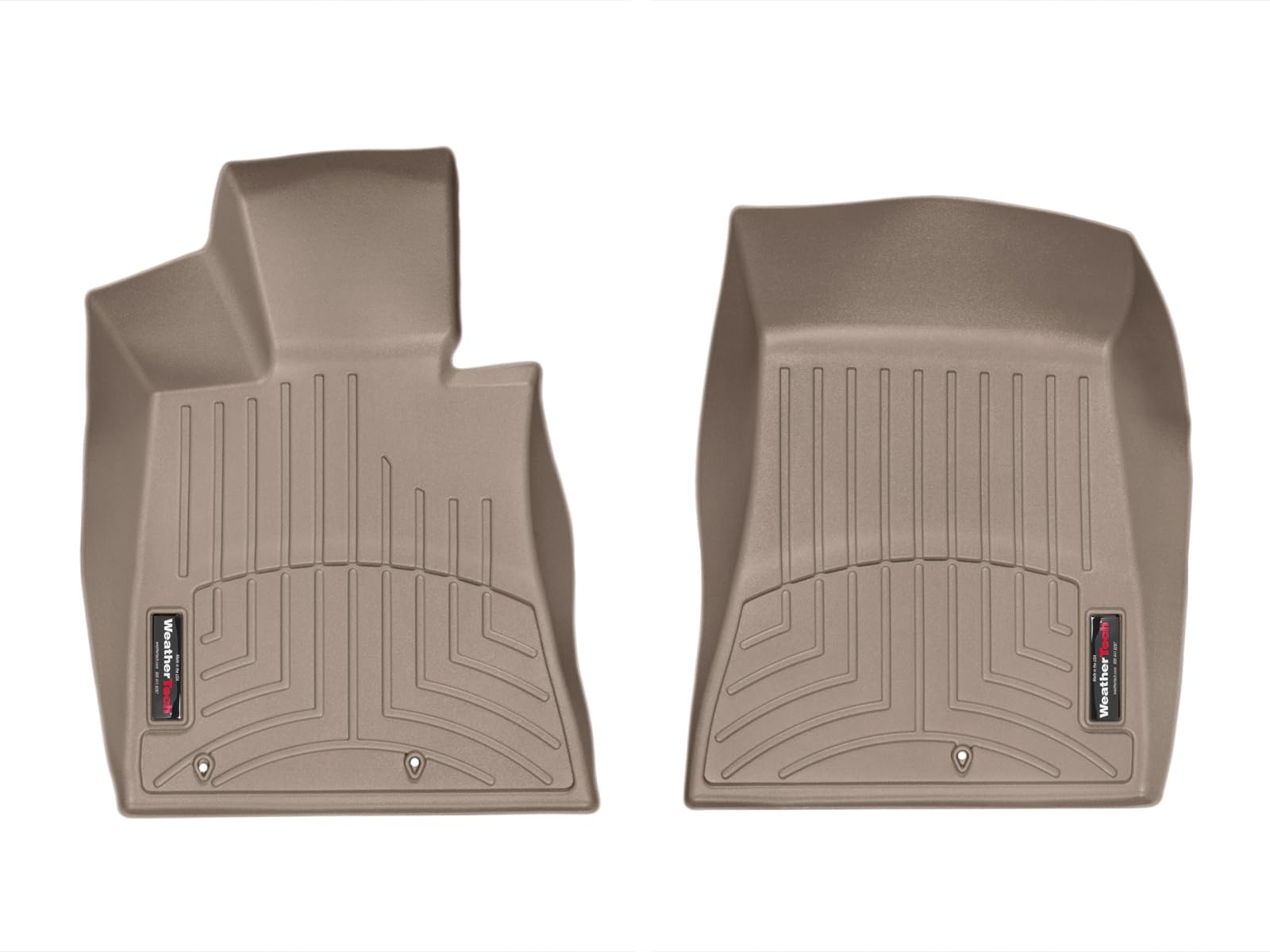 WeatherTech Custom Fit FloorLiners for Kia Equus & K900 (1st Row) - Tan 456591 | All-Weather Protection | Perfect for Road Trips & Daily Commutes