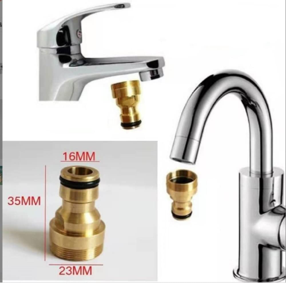 Othmro 3Pcs Brass Garden Hose Quick Connectors - 3/8 Inch Faucet Tap Adapters, Water Hose Fittings (Copper Color) - Perfect for Lawn, Garden Irrigation & Outdoor Watering Systems