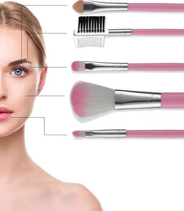 Khelni 6155 Professional Makeup Kit with Eyeshadow Palette, Blush, Lip Gloss & 5-Piece Brush Set - Perfect for Everyday Makeup, Parties & Special Occasions
