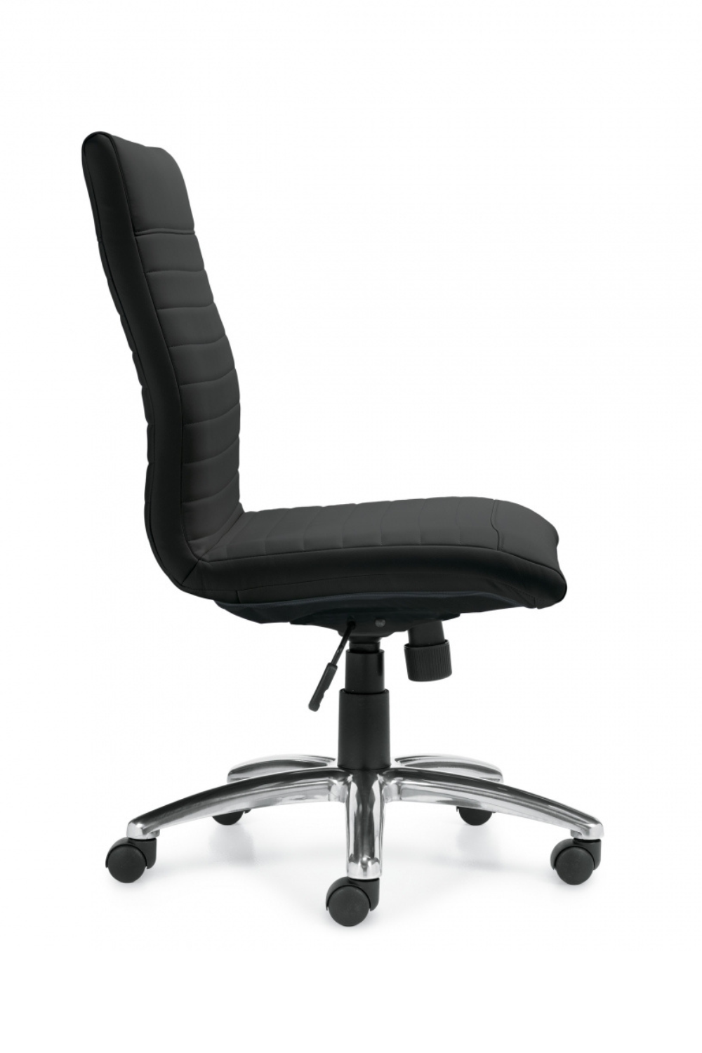 Luxhide Executive Armless Office Chair by Offices To Go (OTG11732) - Ergonomic Desk Chair for Home & Business Workspaces