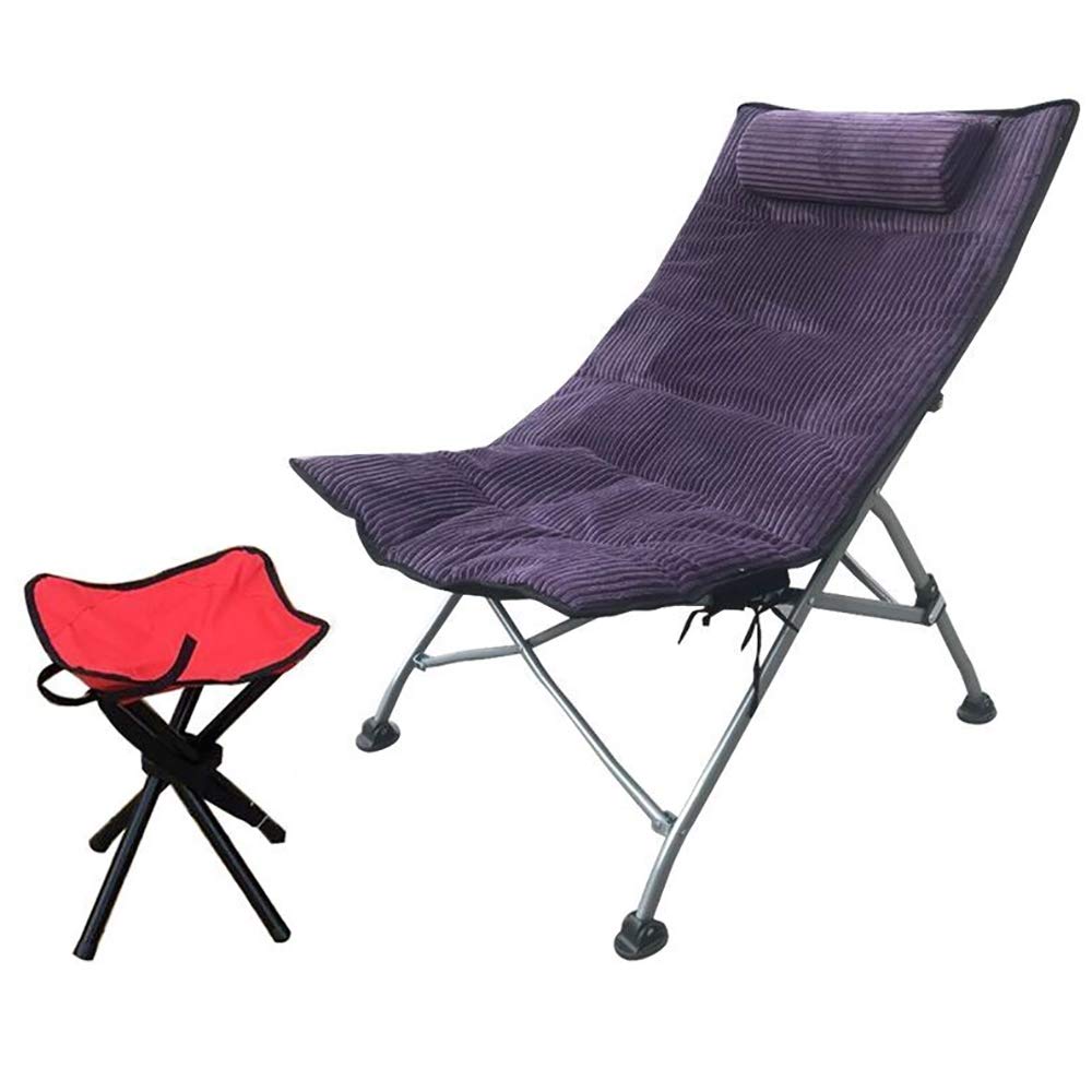 Modern Lounge Chair - SHPEHP Garden & Balcony Relaxation Chair for Home, Beach, Pregnancy & Parents - Multi-Color Purple with Stool - Perfect for Outdoor Patio, Poolside & Nursery Comfort