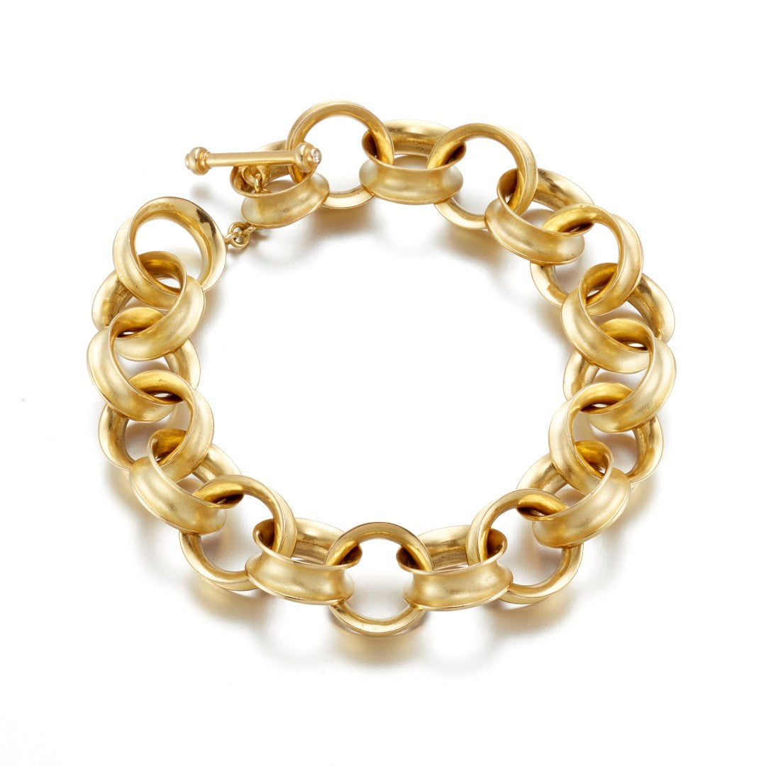 Torus Link Bracelet for Women & Men - Stainless Steel Adjustable Chain Bracelet for Everyday Wear, Gifts & Fashion Accessories | Perfect for Casual, Office & Special Occasions
