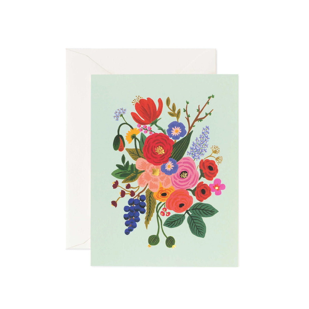 Elegant Garden Party Mint Greeting Card - Perfect for Birthdays, Weddings & Special Occasions - Eco-Friendly Stationery for Thoughtful Gifts