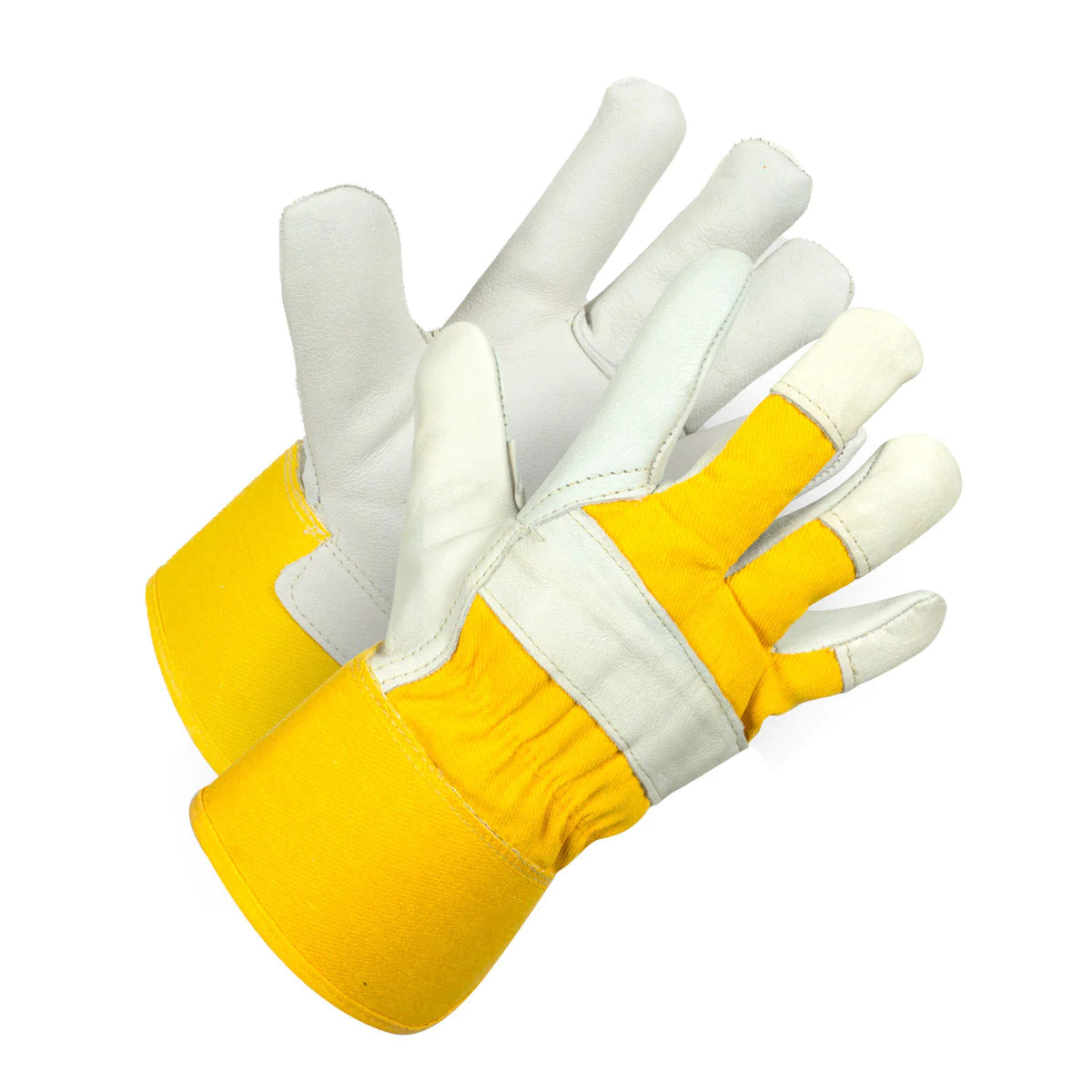 FORCEFIELD Workaholic Pile Lined Grain Leather Work Gloves - Durable & Warm Winter Work Gloves for Construction, Landscaping, and Outdoor Jobs