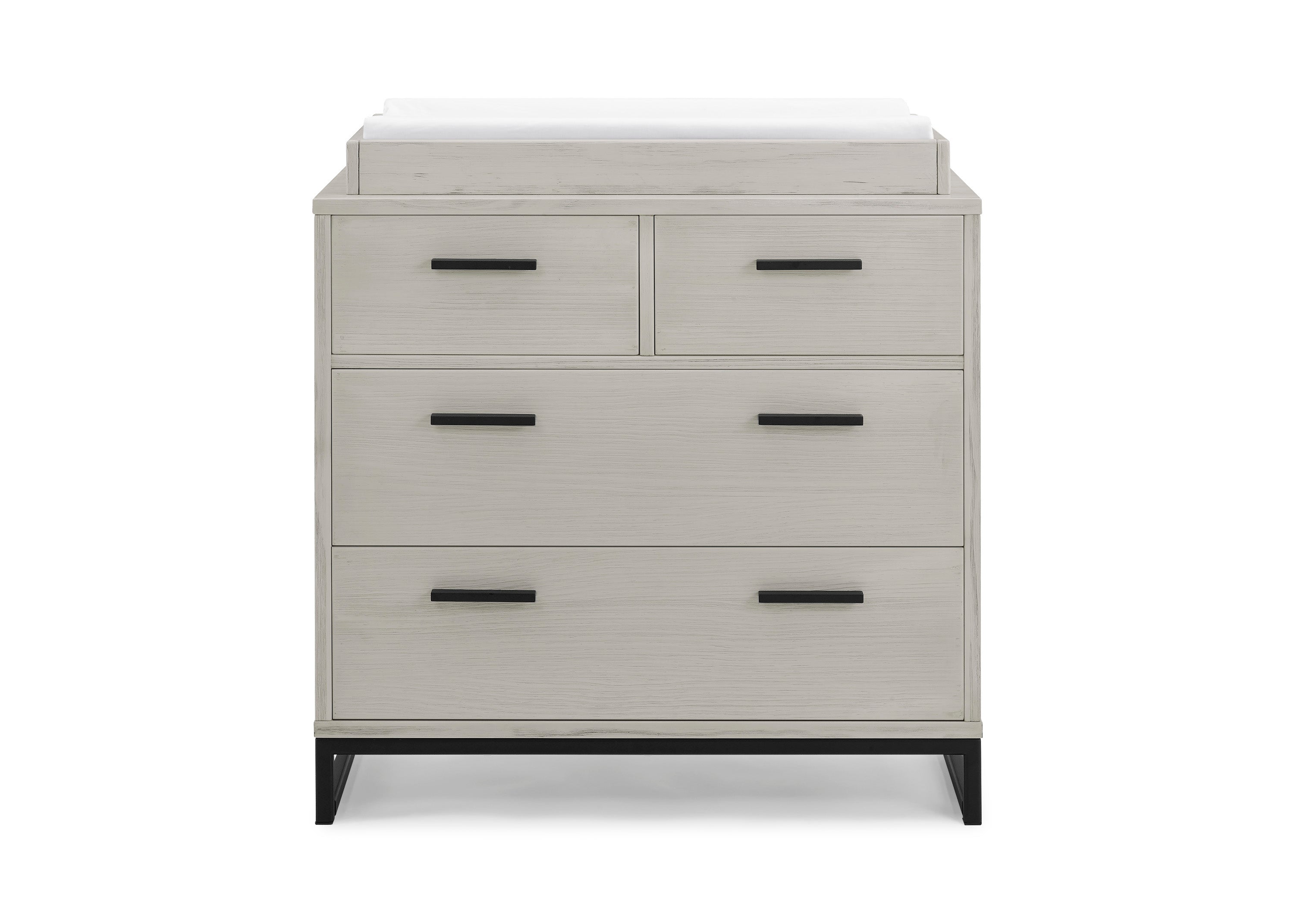 Foundry 4-Drawer Baby Dresser with Changing Table Top & Secure Interlocking Drawers - Perfect for Nursery Organization & Diaper Changing Station