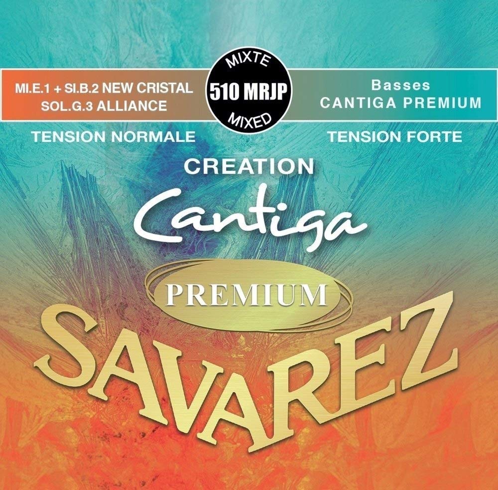 Savarez 510MRJP Premium Classical Guitar Strings Set - Medium Tension, Cantiga Basses & Creation Trebles for Professional Players | Perfect for Concerts, Recording & Practice Sessions (STSAV51-50491)