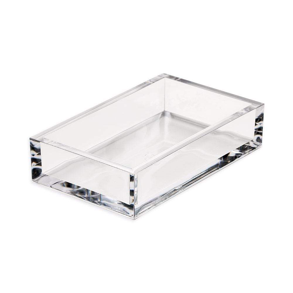 Premium Crystal Acrylic Guest Towel Holder - Elegant Bathroom & Kitchen Organizer for Hand Towels, Washcloths, and Guest Towels - Perfect for Home, Hotel, and Spa Decor
