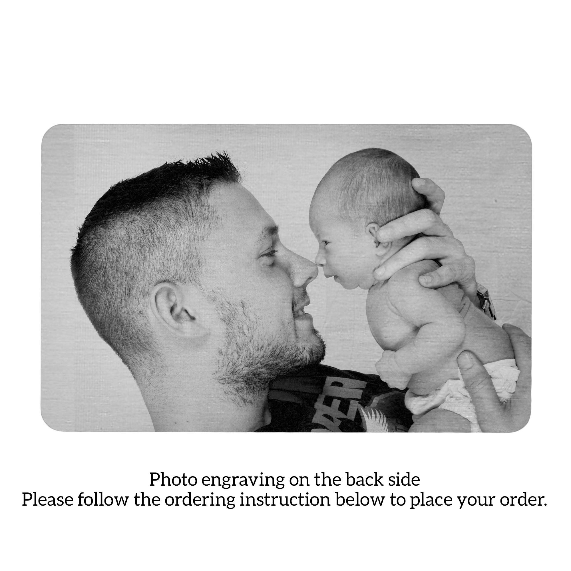 Personalized Engraved Wallet Insert Card with Custom Photo & Text - Perfect for Gifts, Anniversaries, and Couples Keepsakes