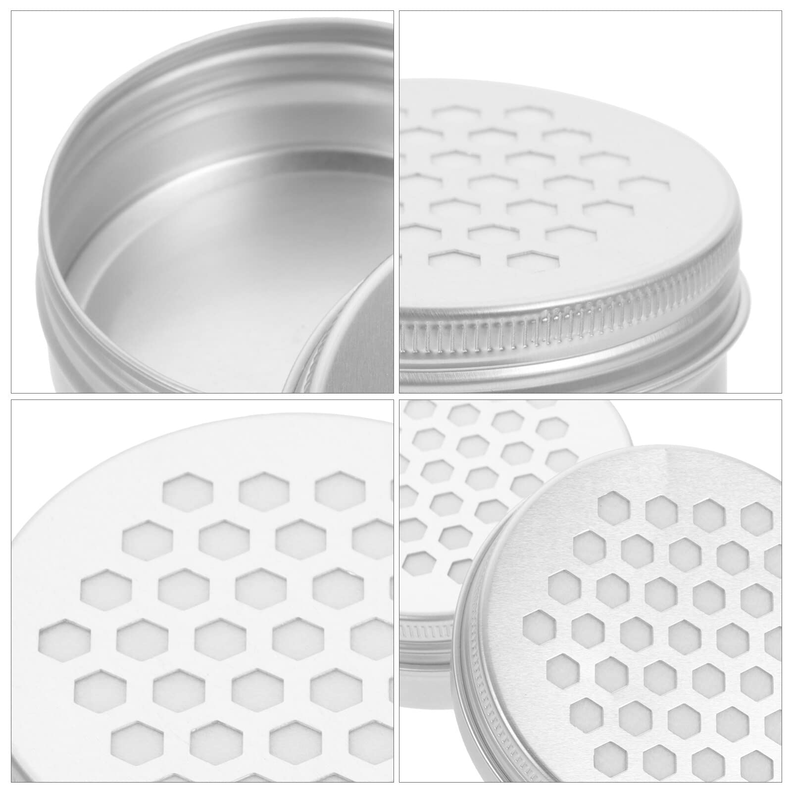 POPETPOP 10pcs 60ml Aluminum Essential Oil Diffuser Tins - Empty Aromatherapy Storage Containers with Hollow Lids, Round Travel Jars for DIY Air Fresheners, Candles & Sample Storage | Perfect for Home, Office & On-the-Go Use
