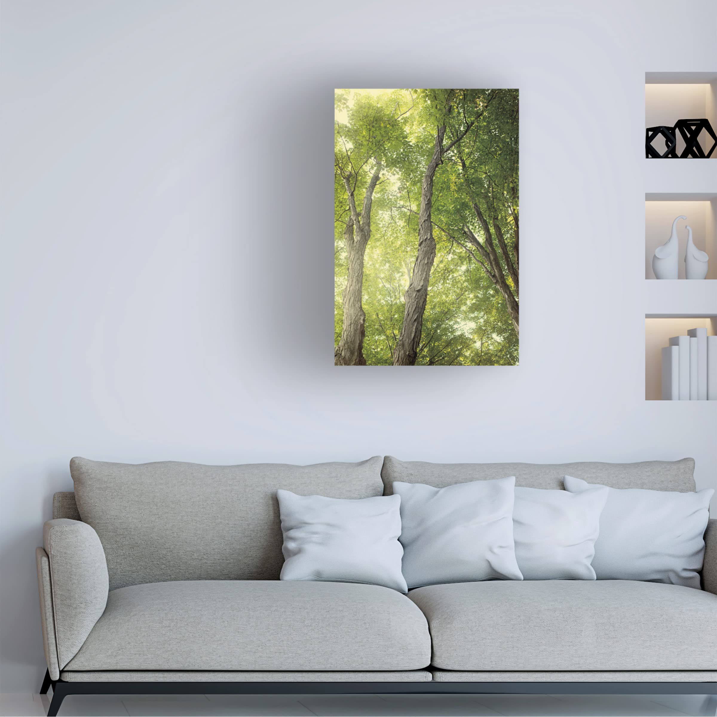 Trademark Fine Art 'Towering Maples II' Canvas Wall Art by Elizabeth Urquhart - Nature Landscape Painting for Living Room, Bedroom & Office Decor