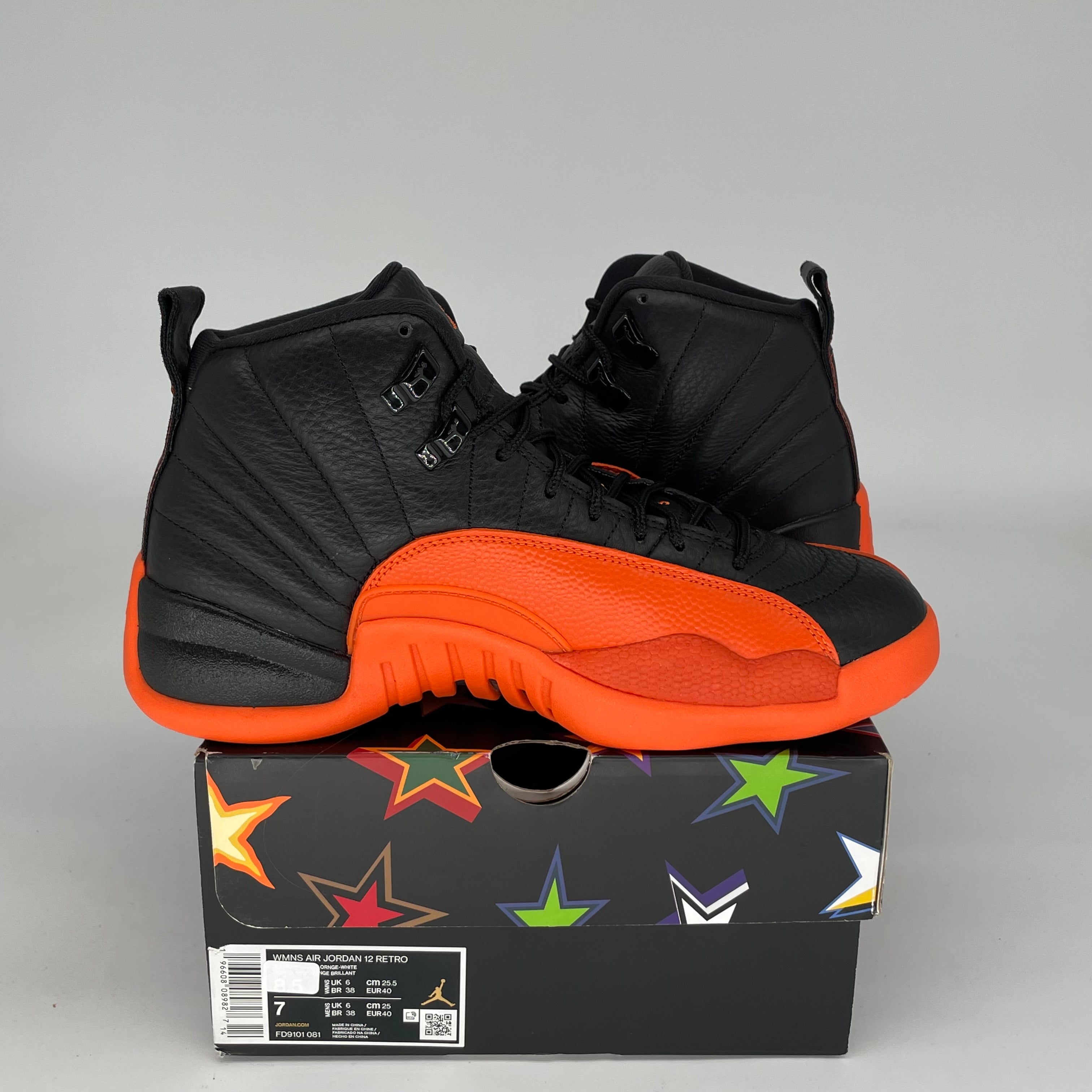 AIR JORDAN 12 WNBA All-Star Basketball Shoes - Brilliant Orange - Women's Size 7/8.5W - Style FD9101-081 - Perfect for Court Play & Streetwear Fashion
