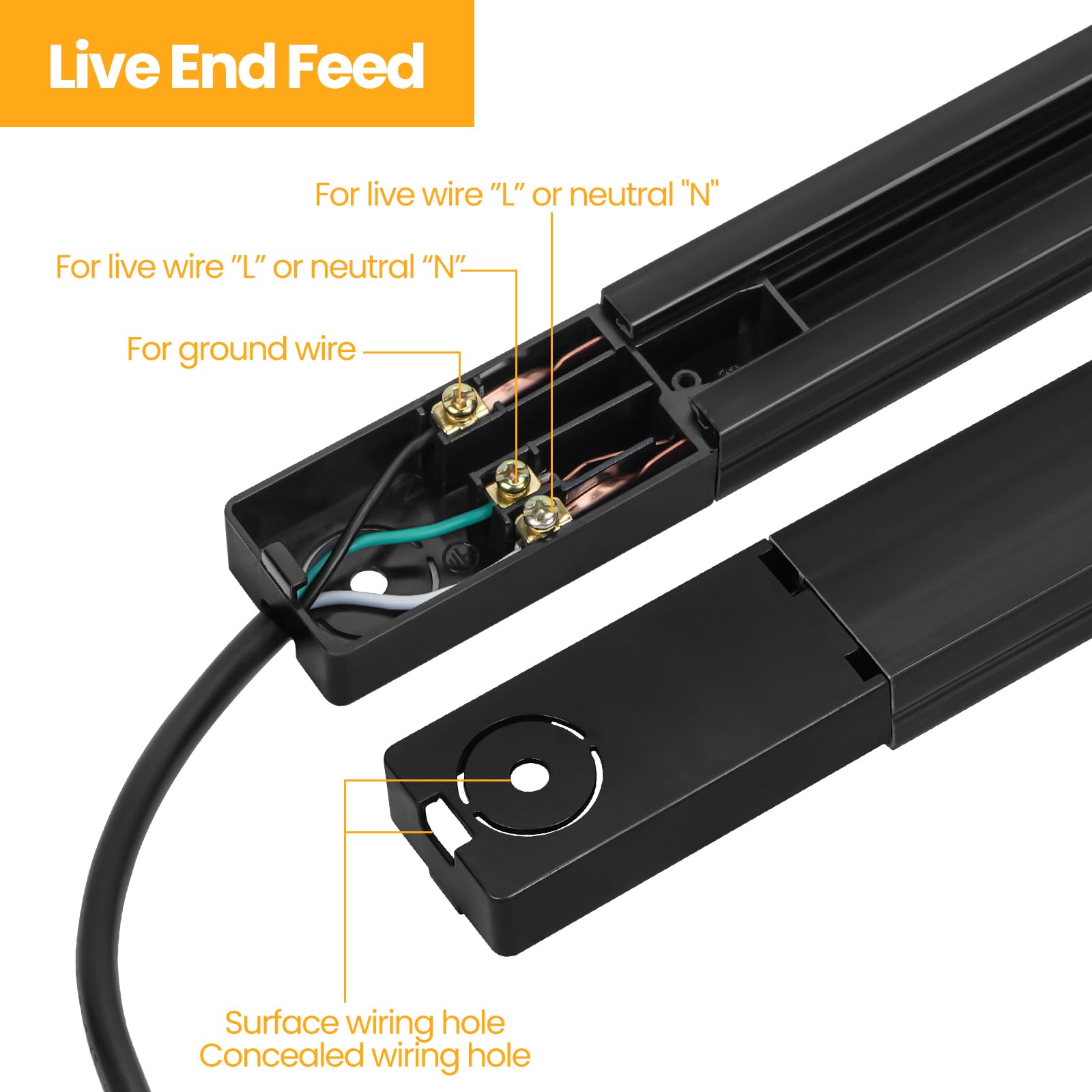 8-Light GU10 Plug-in Track Lighting Kit with 6.6FT H-Type Rails - Modern Black Ceiling Light Fixture for Kitchen, Dining Room & Living Room (Bulbs Not Included)