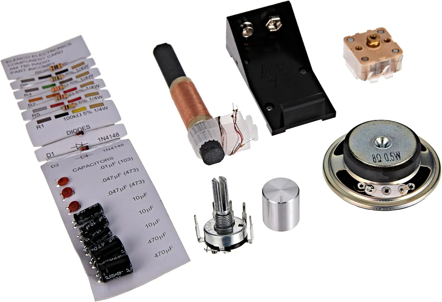 Elenco Two IC AM Radio Kit - DIY Soldering Project for Beginners, AM 780K Frequency | STEM Learning, Electronics Hobby, Educational Gift for Teens & Adults