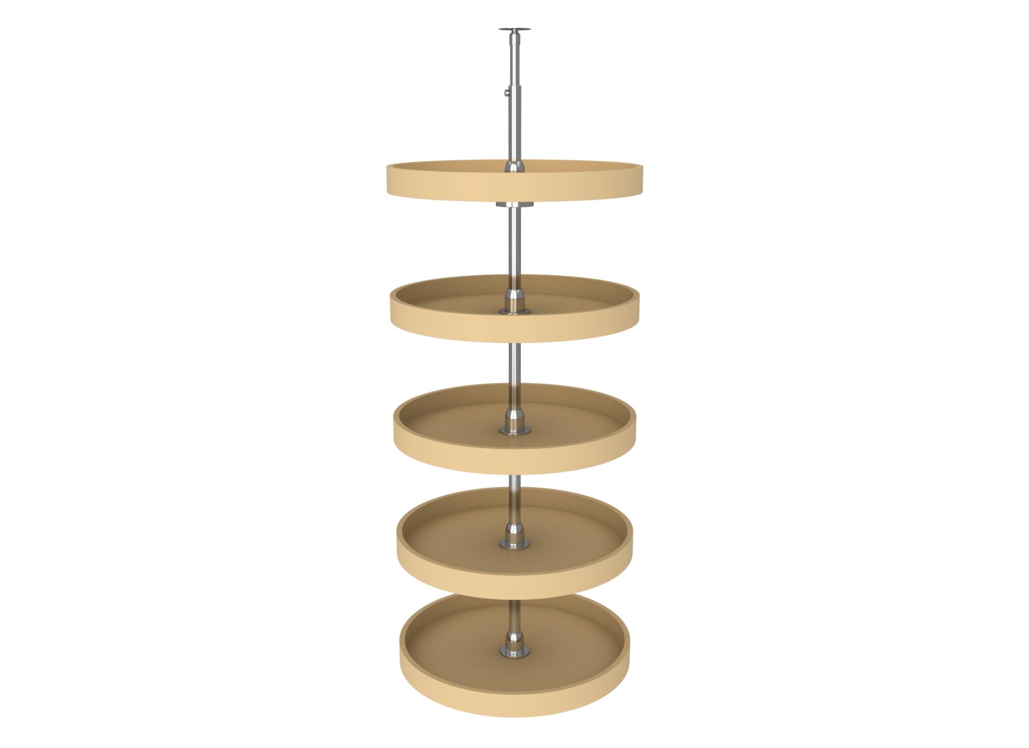REV-A-SHELF Polymer Full-Circle 5-Shelf Lazy Susan Turntable Organizer for Tall Pantry Cabinets - Perfect for Kitchen Storage, Spice Racks, and Pantry Organization