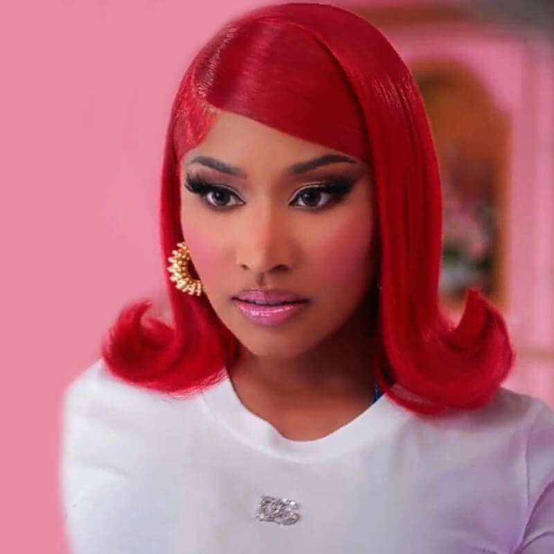 Red Straight With Flipped Ends