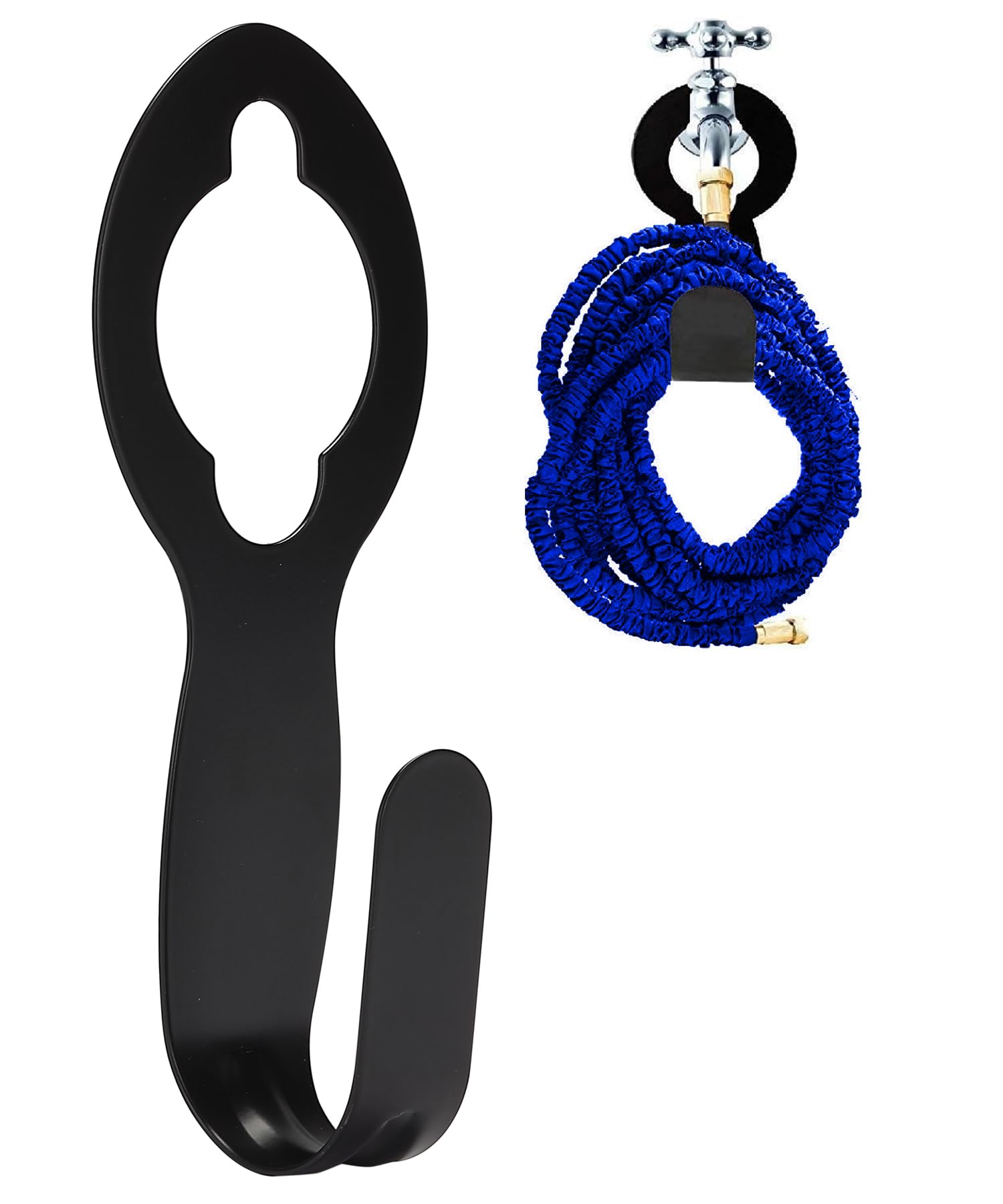 UNCO Heavy Duty Metal Garden Hose Holder - Wall Mounted Hose Hanger for 5/8