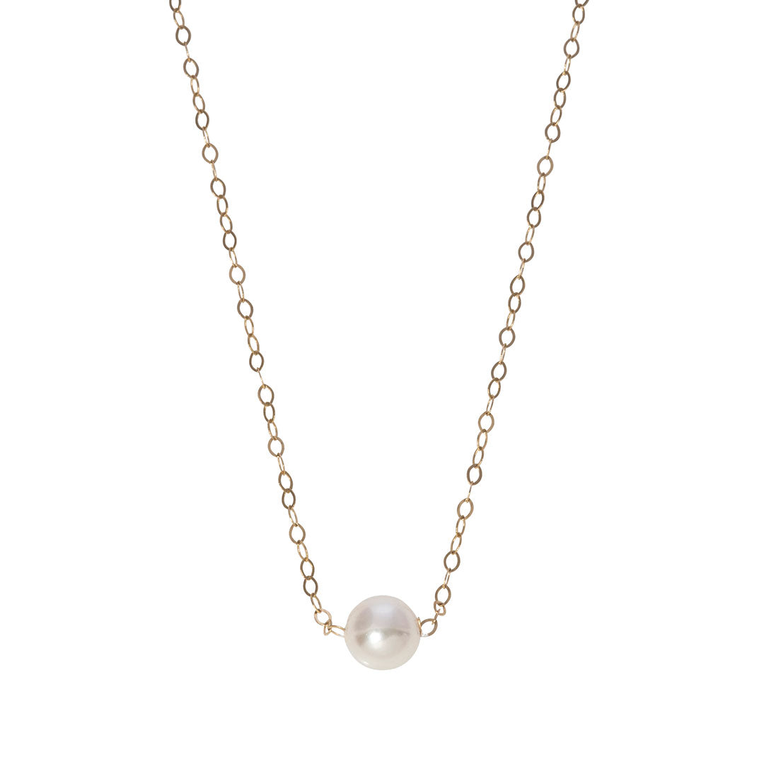 14K Gold Single Pearl Star Pendant Necklace for Women - Elegant Jewelry Gift for Her, Perfect for Birthdays, Anniversaries & Special Occasions