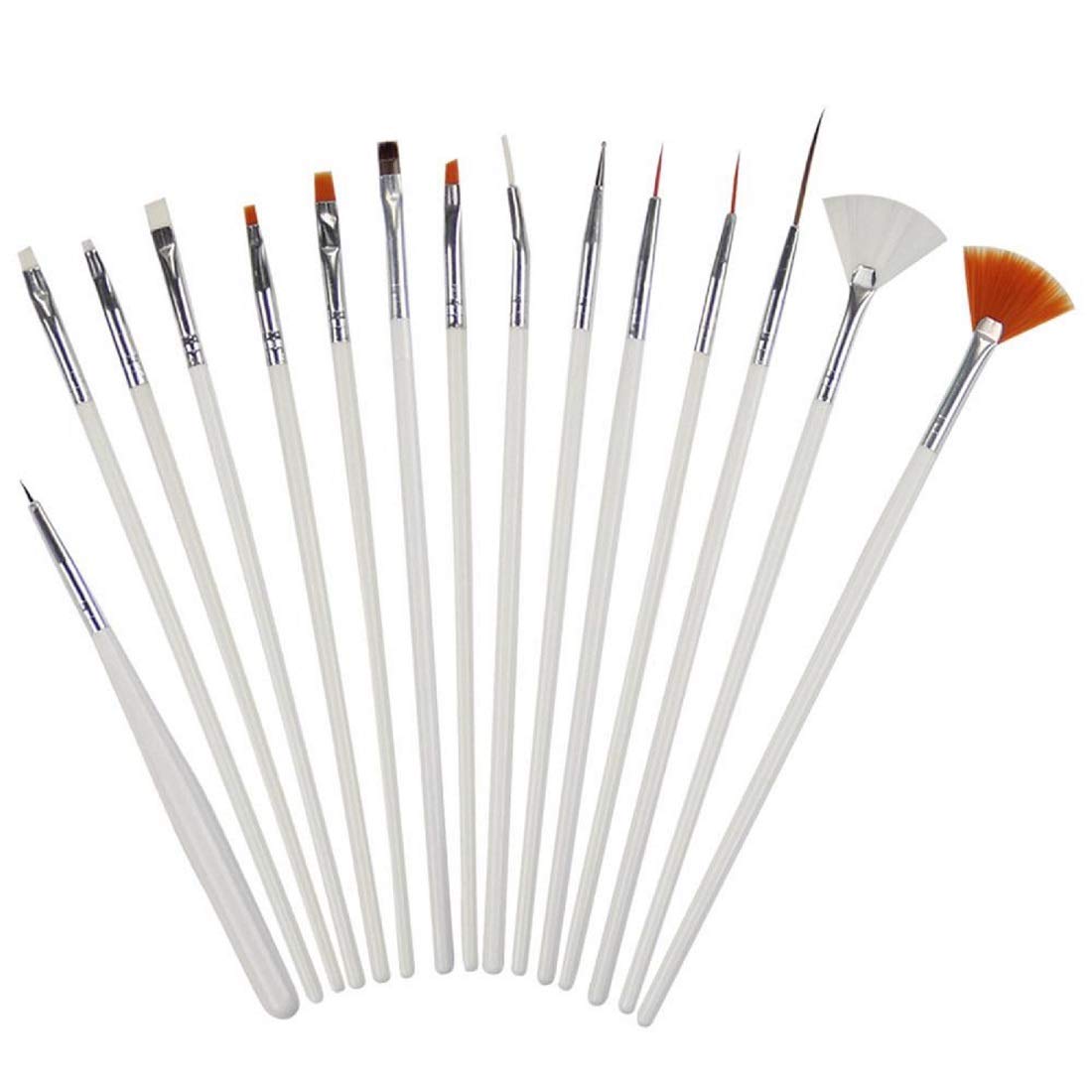 20 Pcs Professional Nail Art Brush Set - Dotting Tools, UV Polish & Acrylic Design Brushes for Nail Art Painting & Drawing | Perfect for Salon, Home Manicure & DIY Nail Designs