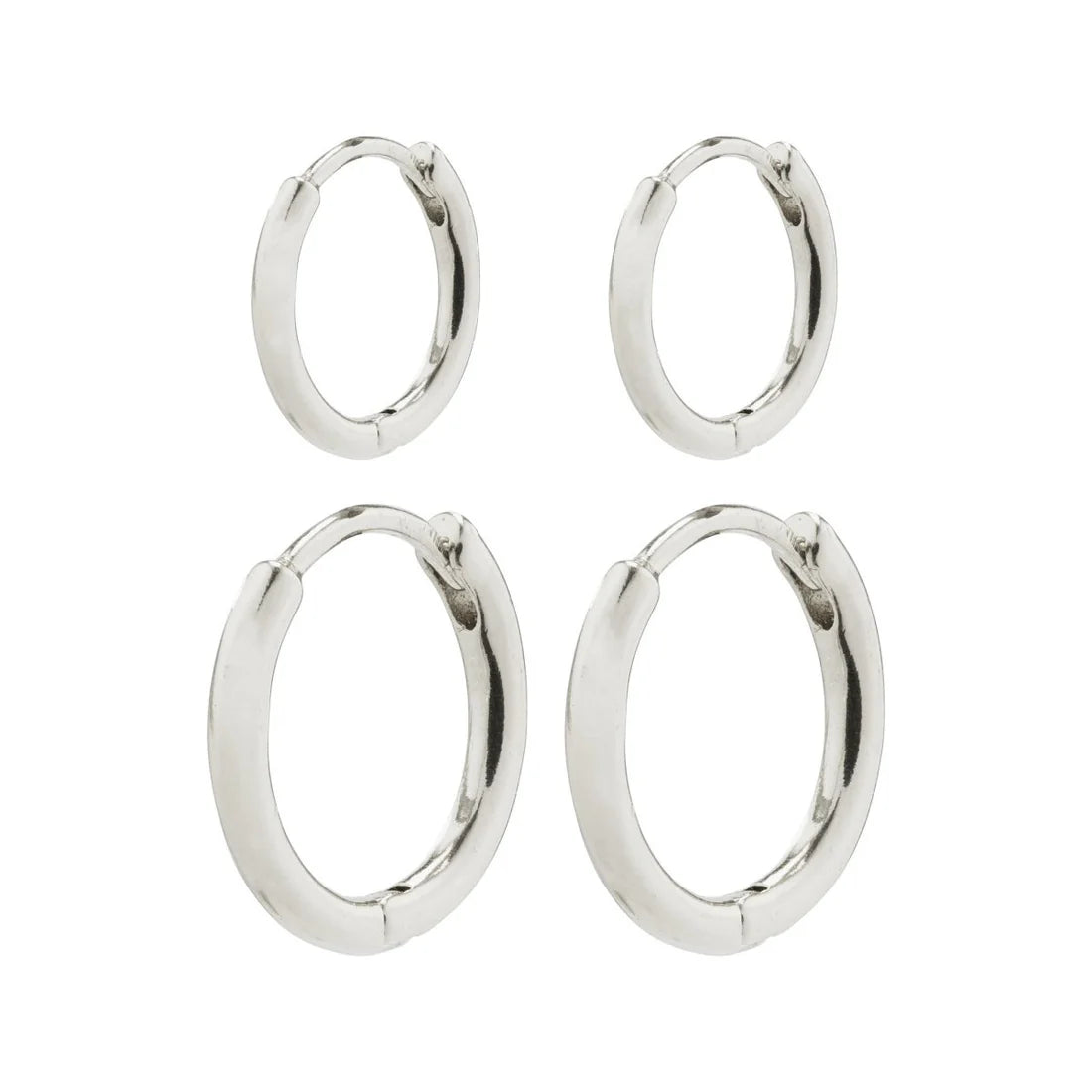 Pilgrim Silver & Gold Plated Ariella Hoop Earrings Set - Elegant Dangle Hoops for Women, Perfect for Parties, Weddings & Everyday Wear