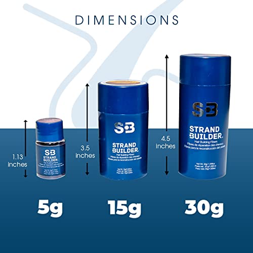 Natural Keratin Hair Building Fibers for Thinning Hair & Hair Loss - Undetectable Hair Thickener for Men & Women (5g, Blonde) | Instant Volume Boost for Daily Styling, Work & Social Events