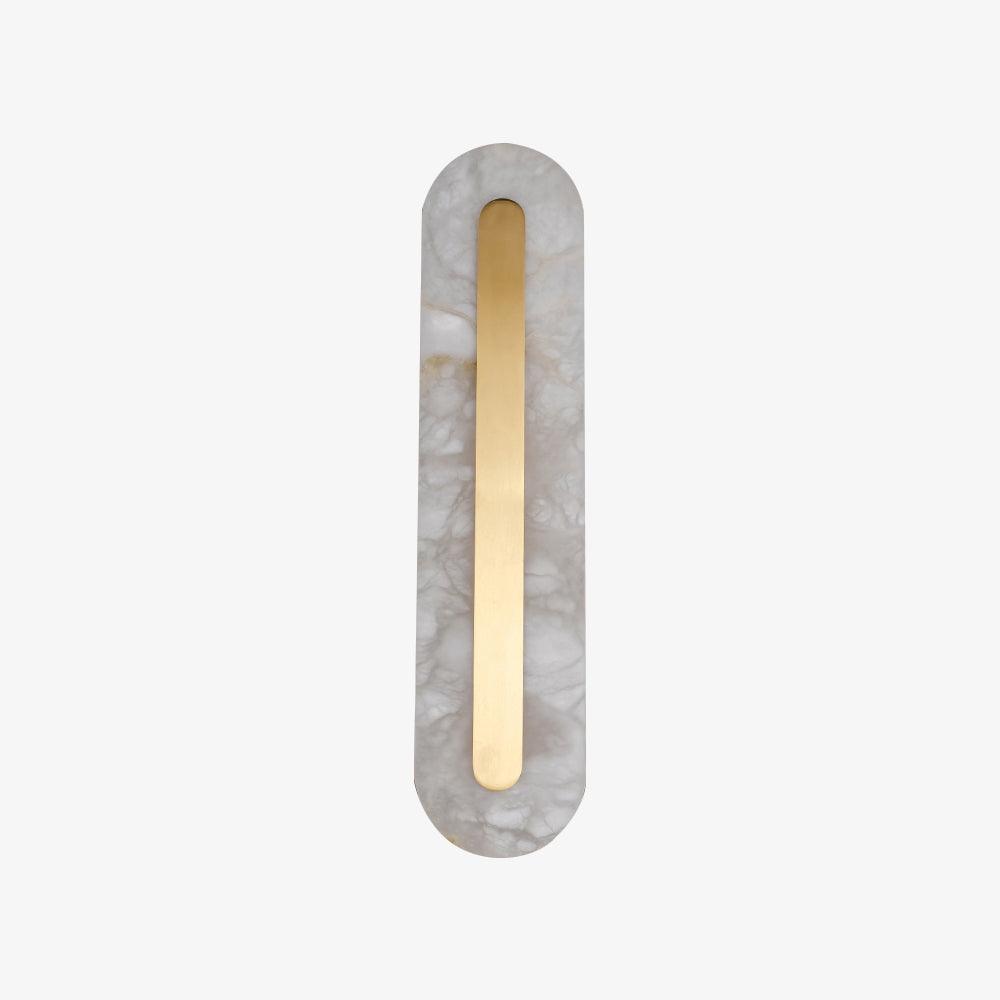 Modern Alabaster Rounded Wall Light Fixture - Elegant Indoor Sconce for Living Room, Bedroom & Hallway Lighting