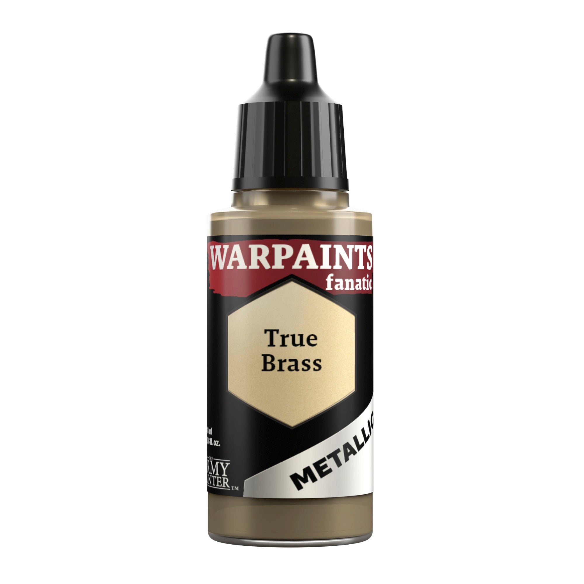 Warpaints Fanatic Metallic True Brass Paint - Premium Metallic Acrylic Paint for Miniatures, Models & Cosplay - Perfect for Warhammer, D&D and Fantasy Art Projects