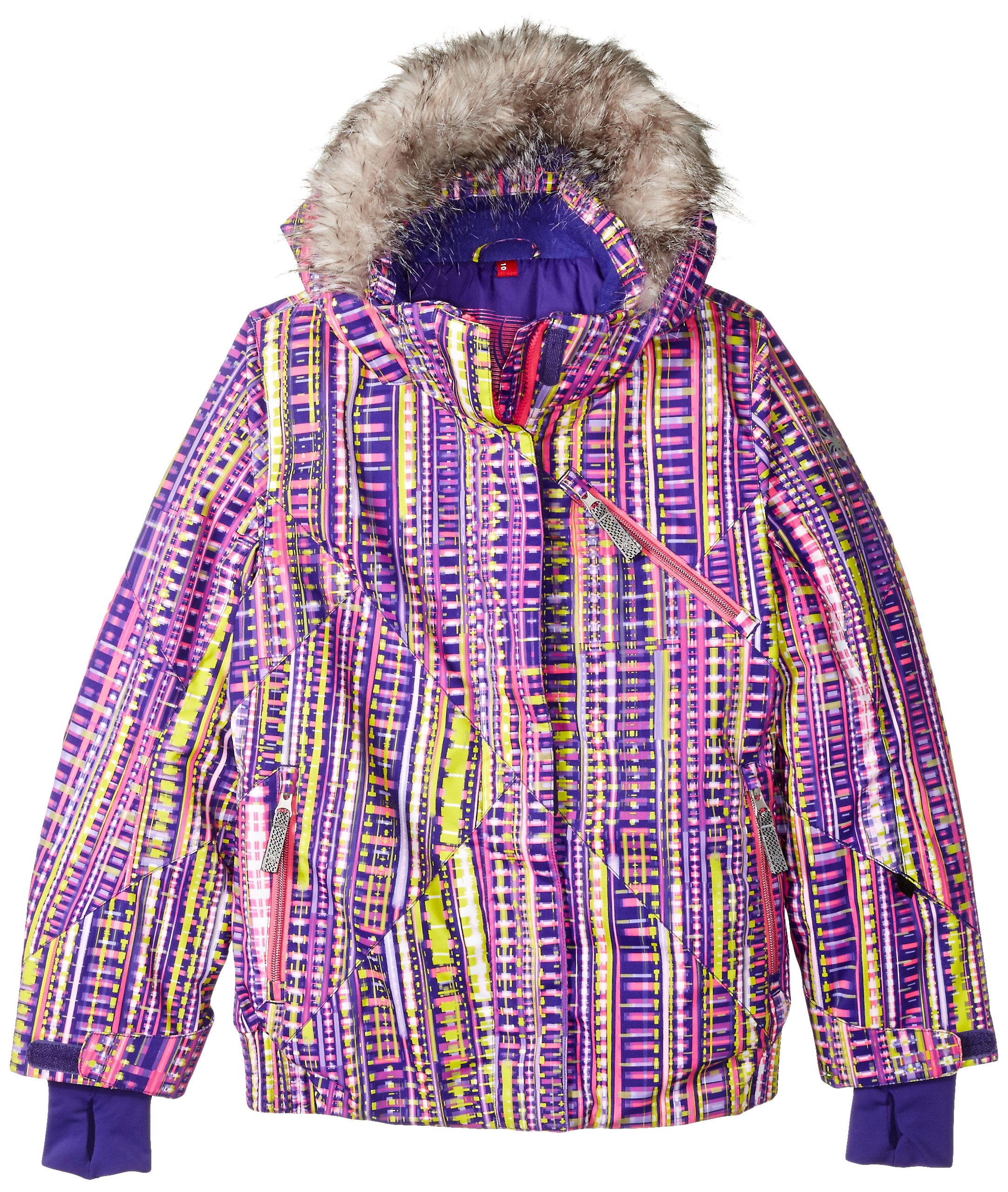 Spyder Girls Lola Jacket - Waterproof Winter Snow Jacket for Kids, Insulated Ski Coat with Hood for Cold Weather - Perfect for Skiing, Snowboarding & Outdoor Winter Activities