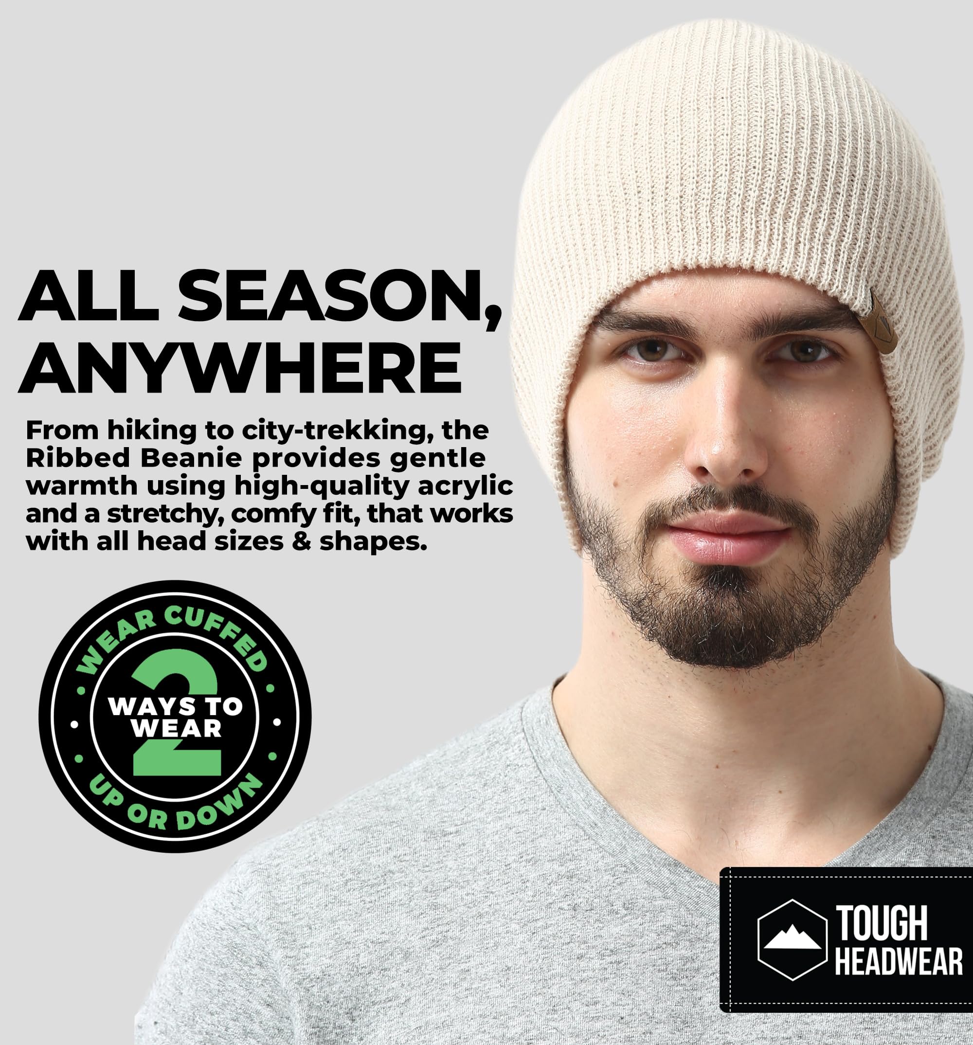 Women's & Men's Warm Winter Knit Beanie Hat - Soft Ribbed Lightweight Toboggan Cap for Cold Weather | Perfect for Skiing, Snowboarding & Outdoor Activities