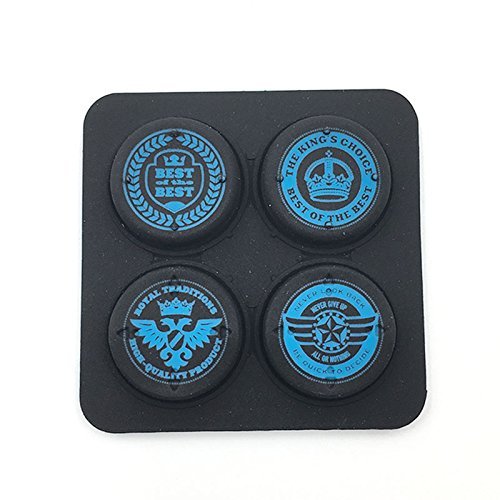 Premium Silicone Anti-Slip Thumb Grip Cover for Nintendo Switch Joy-Con Controllers - Ergonomic Joystick Caps (Crown Blue) - Perfect for Gaming, Travel & Long Play Sessions