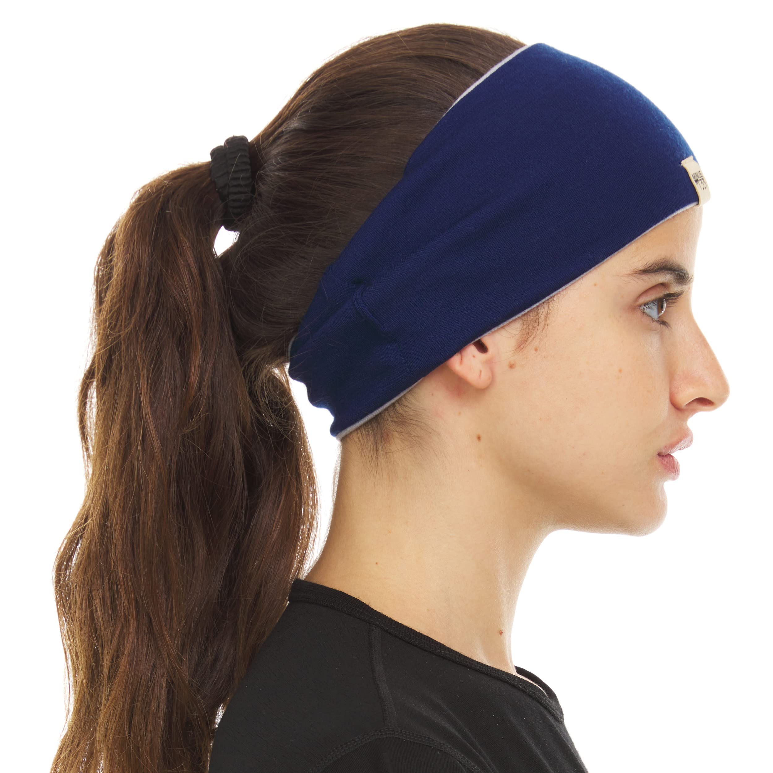 Merino Wool Reversible Headband for Women & Men - Warm Winter Ear Warmer Headband for Running, Hiking, Skiing & Outdoor Activities
