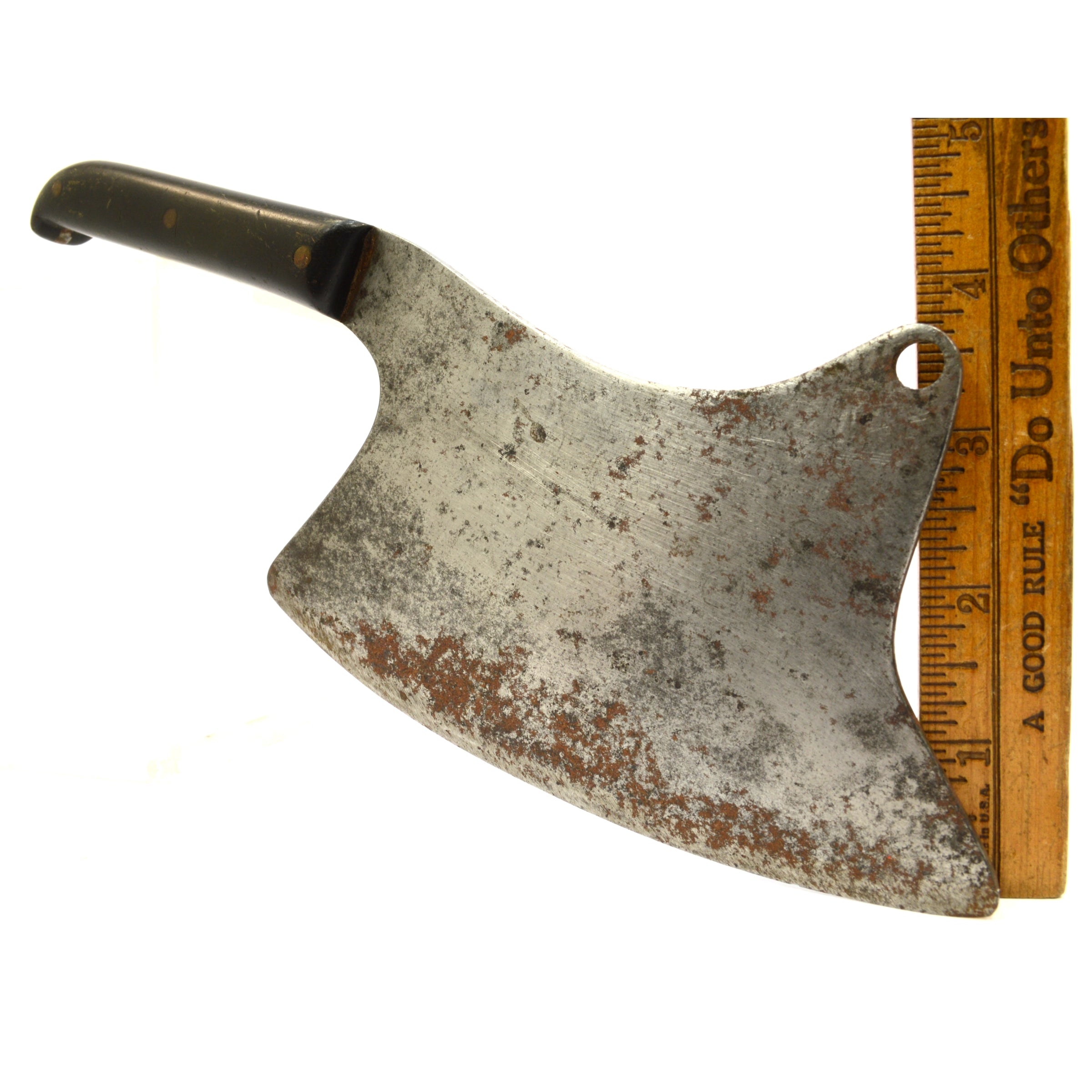 Vintage Italian Butcher Knife - High Carbon Steel Meat Cleaver for Professional Chefs & Home Cooking - Perfect for Chopping, Slicing & Meat Preparation