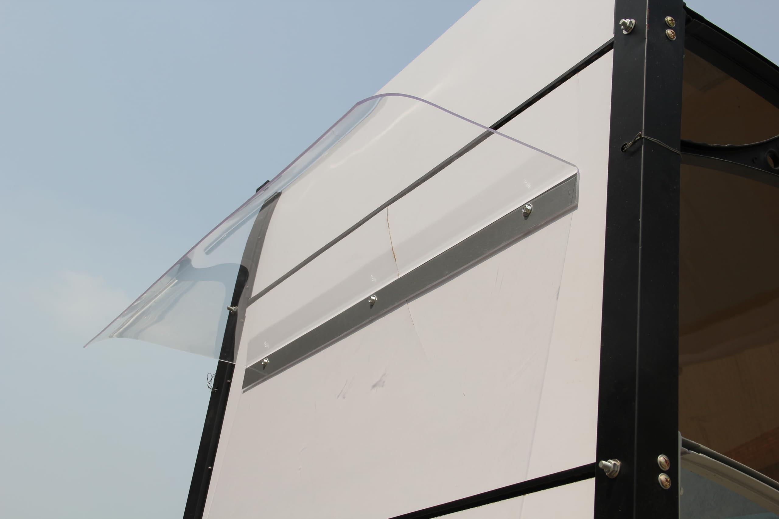 Waterproof Clear Window Door Canopy - Heavy Duty Outdoor Awning Without Brackets for Patio, Balcony & Garden - UV Resistant Rain Shelter Cover for Sun Protection & Weatherproofing