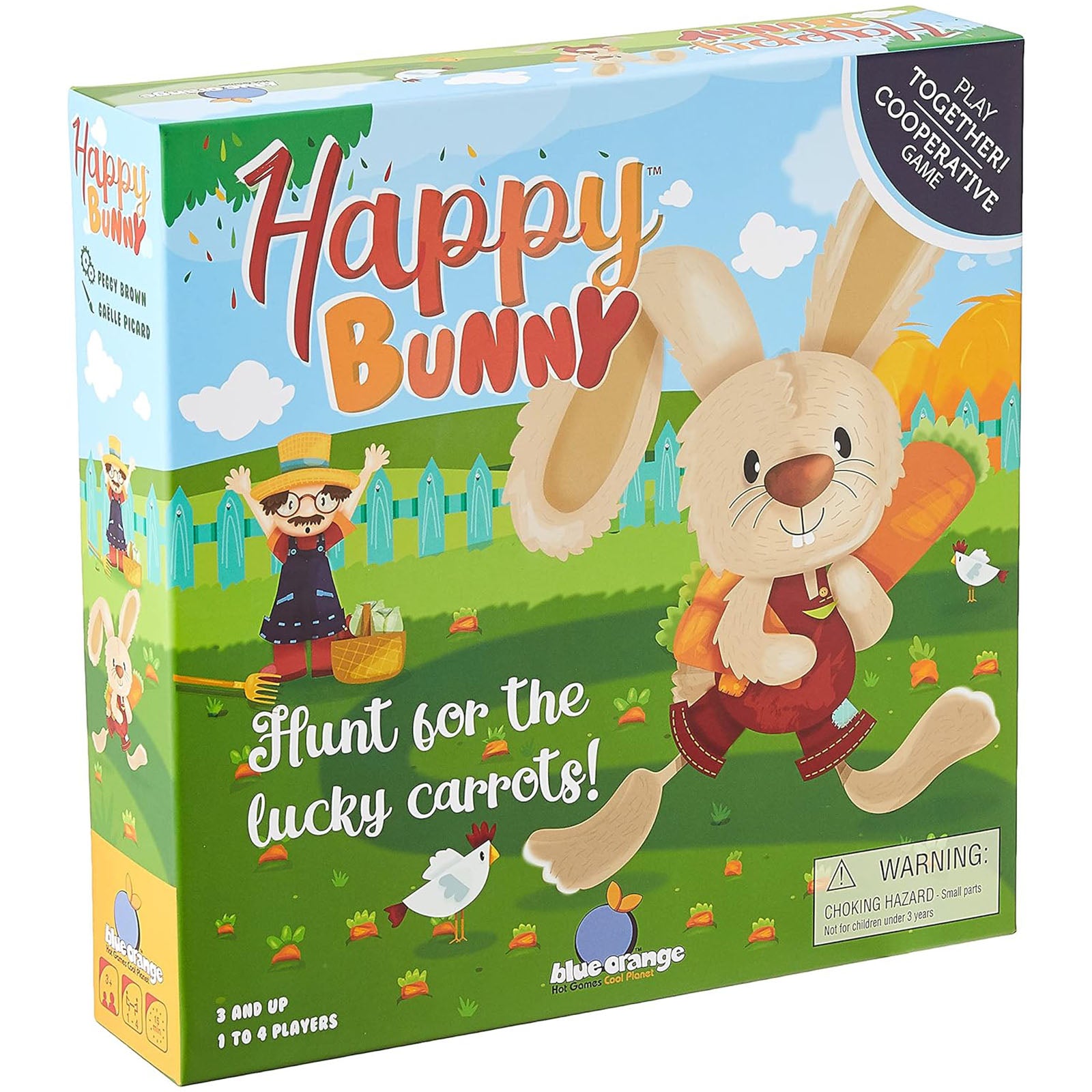 Happy Bunny Board Game by Blue Orange - Fun Family Strategy Game for Kids & Adults - Perfect for Game Nights, Birthday Parties & Indoor Activities