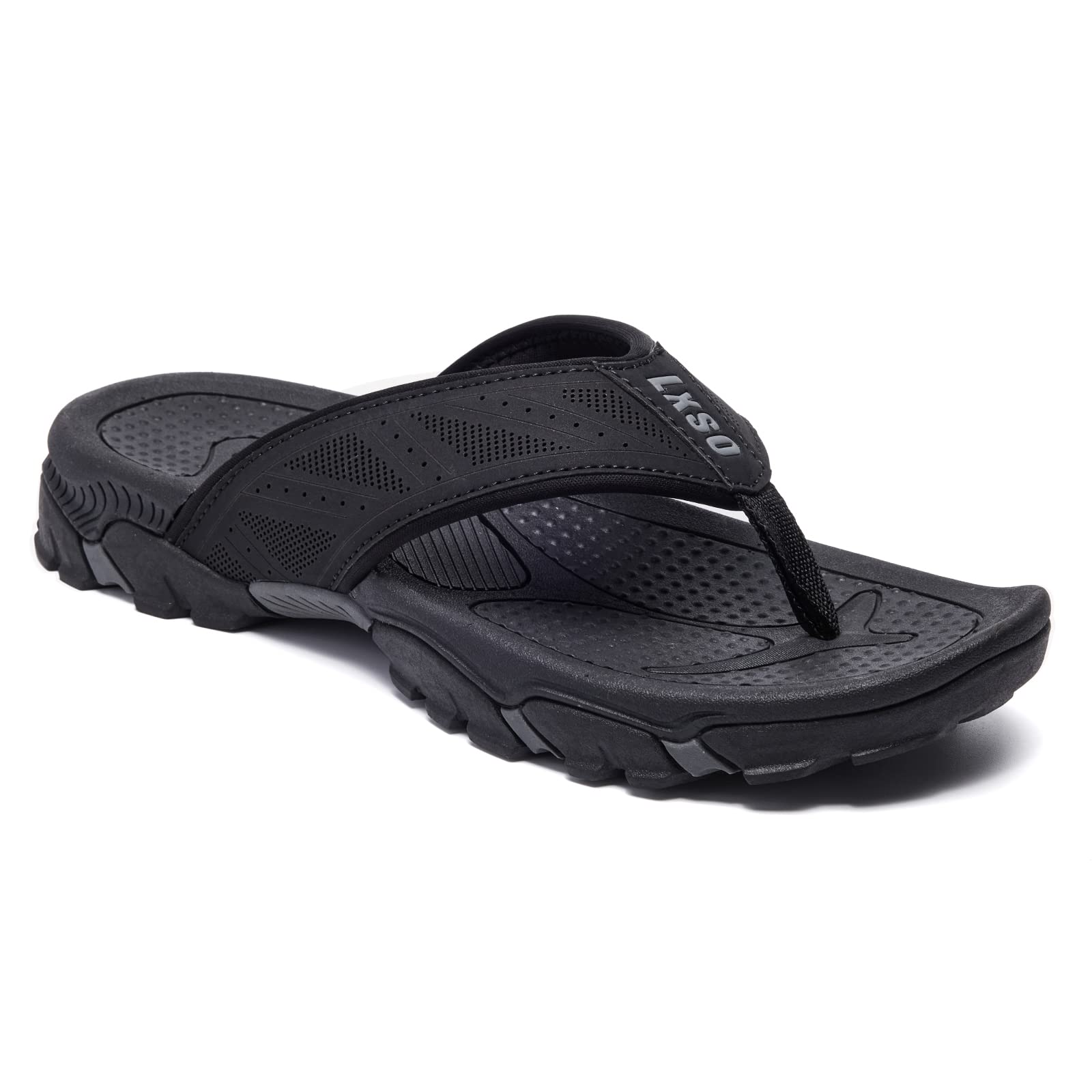 **Men's Comfortable Flip Flops with Arch Support - Water Resistant Beach Sandals & Shower Shoes for Pool, Travel, and Relaxation**