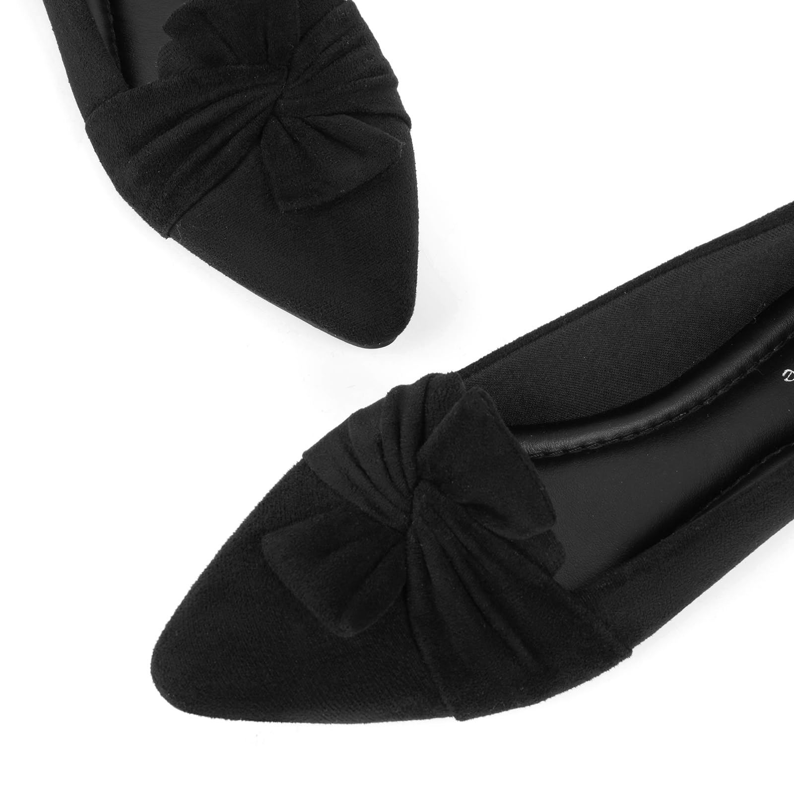 MUSSHOE Women's Pointed Toe Ballet Flats - Comfortable Dressy Bowknot Shoes for Work, Office & Wedding - Breathable Slip-On Casual Flats for Women