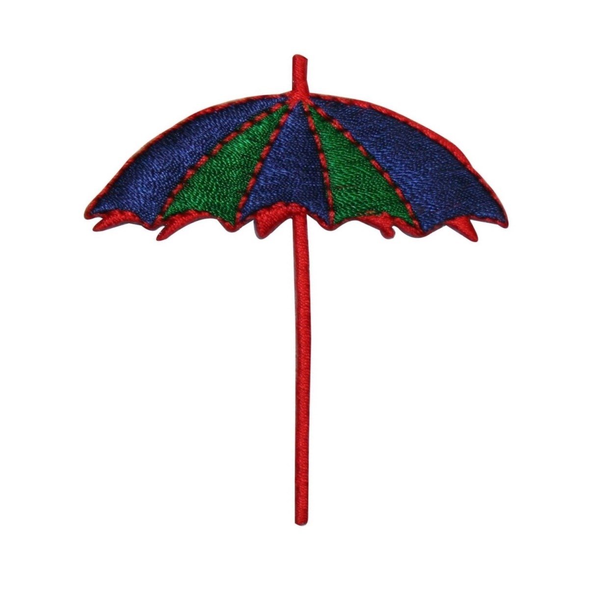 Beach Umbrella Patch - Summer Ocean Vacation Embroidered Iron On Applique for DIY Crafts, Swimwear & Beach Accessories | Perfect for Swimsuits, Tote Bags & Summer Fashion
