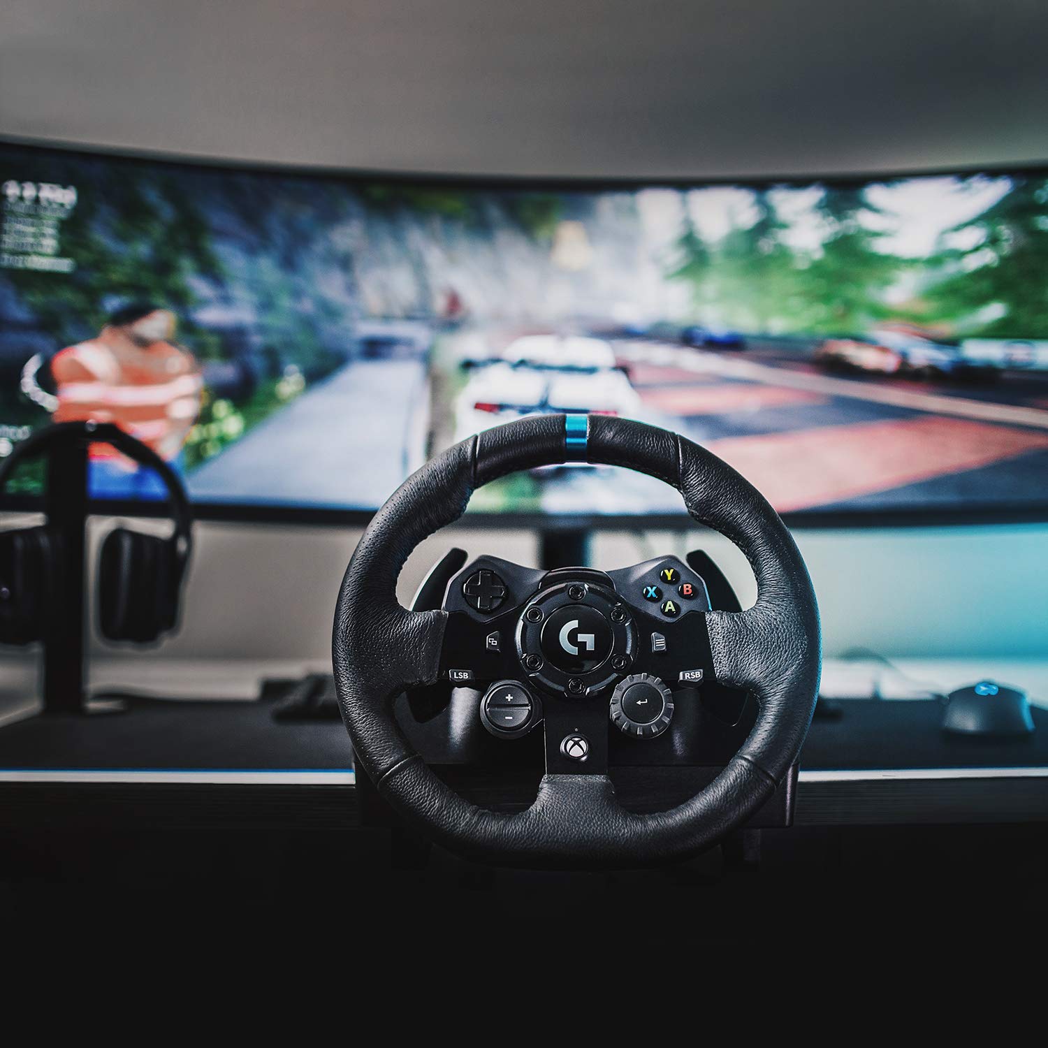 Logitech G923 Racing Wheel & Pedals for Xbox Series X|S, Xbox One & PC - Certified Refurbished | Perfect for Sim Racing, Gaming & Drifting Enthusiasts