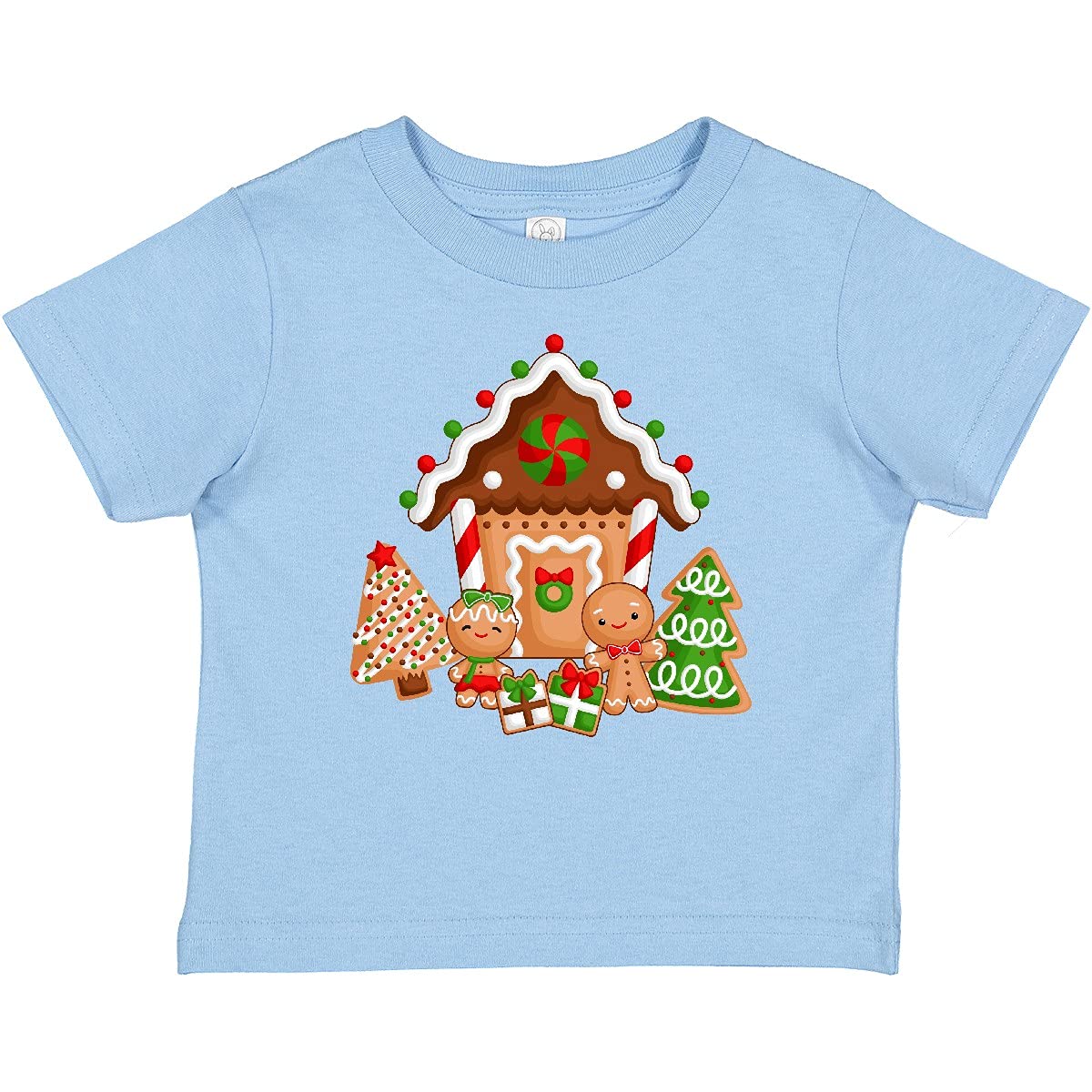 Funny Gingerbread House Christmas Baby T-Shirt - Cute Holiday Outfit for Infants & Toddlers - Perfect for Family Photos, Holiday Parties & Festive Celebrations