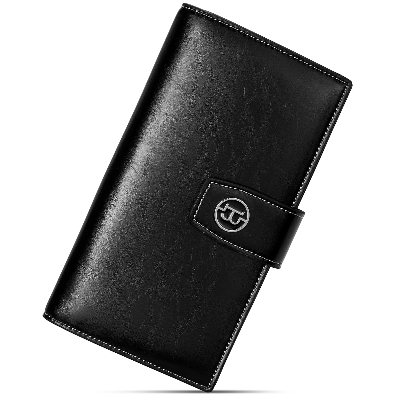 BOSTANTEN Women's Leather Wallet with RFID Blocking - Large Capacity Trifold Card Holder & Phone Clutch for Ladies | Perfect for Travel, Shopping, and Everyday Use