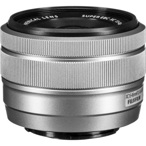 FUJIFILM XC 15-45mm f/3.5-5.6 OIS PZ Zoom Lens for X Series Mirrorless Cameras - Silver | Compact & Lightweight for Travel, Vlogging & Everyday Photography