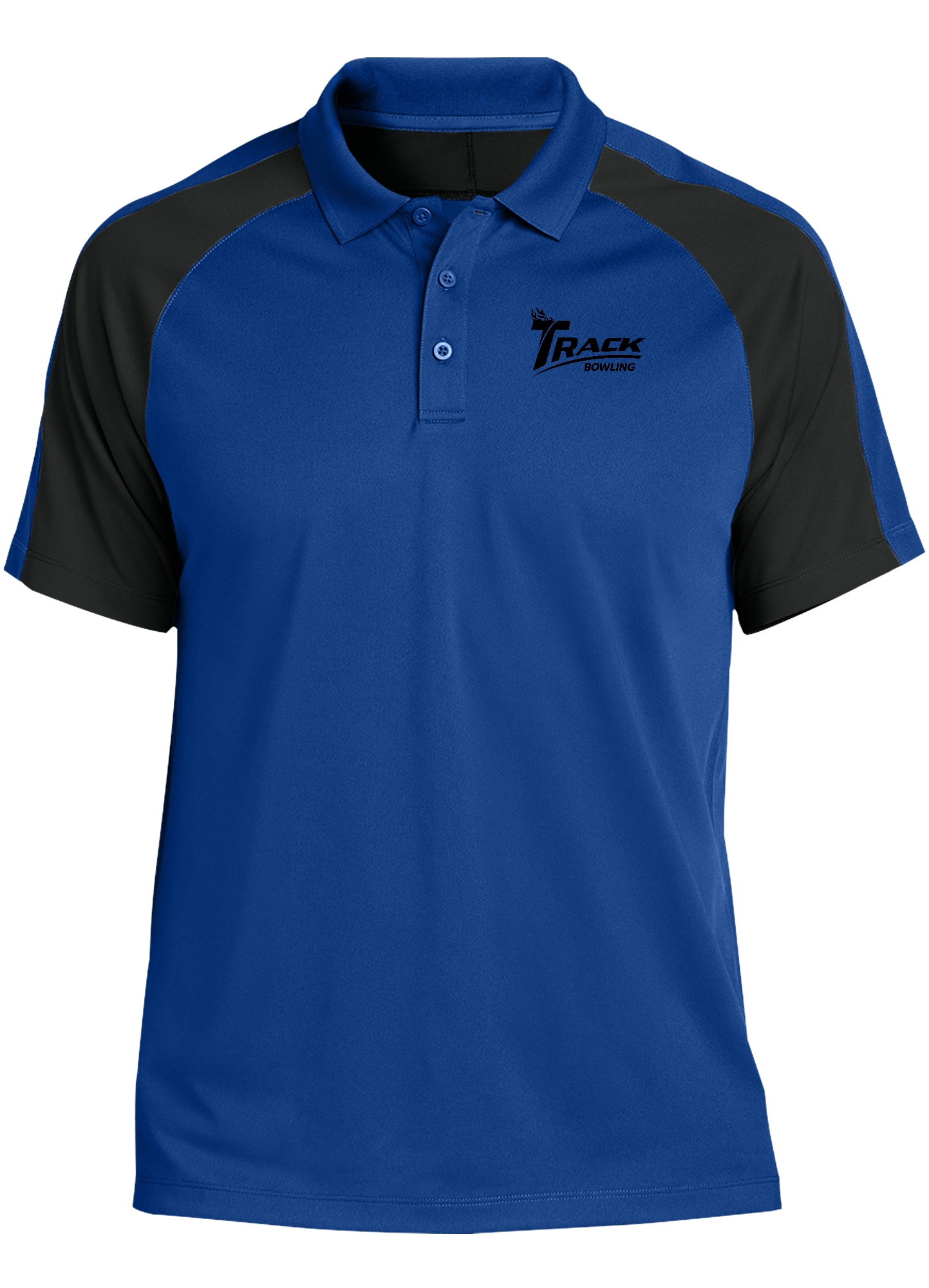 Track Tournament Polo Shirt - Royal Blue & Black - Perfect for Golf, Tennis & Casual Wear