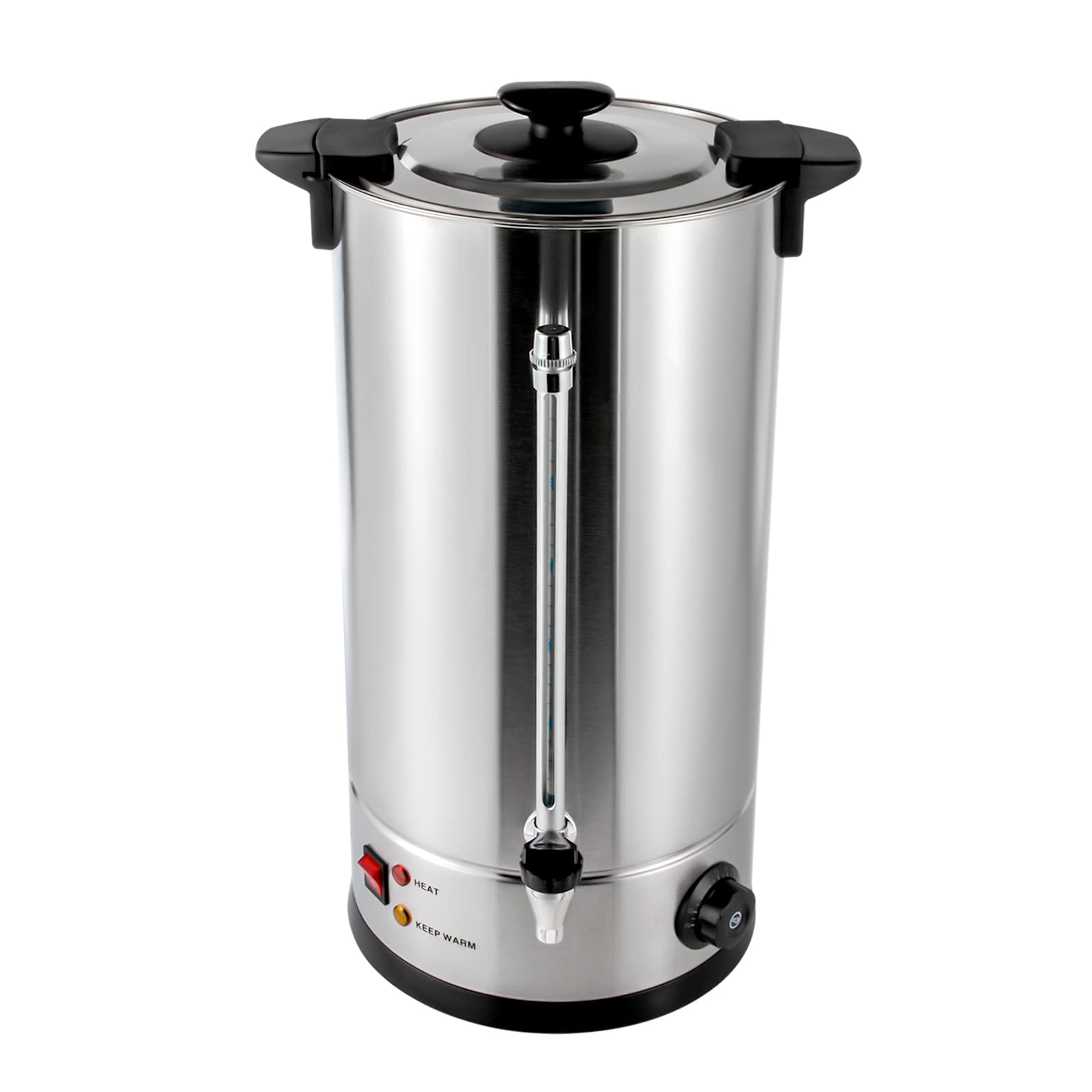 **Commercial Coffee Urn - 25L (160 Cups) Stainless Steel Coffee Maker with Quick Brew & Keep Warm Function - Hot Beverage Dispenser for Home, Office, Party & Catering Events**