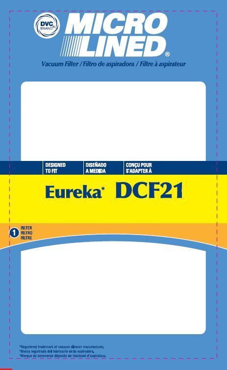 Eureka DCF 1 Replacement Vacuum Filter - Compatible with Eureka Airspeed, Boss, and Mighty Mite Vacuums - Perfect for Home Cleaning and Pet Hair Removal