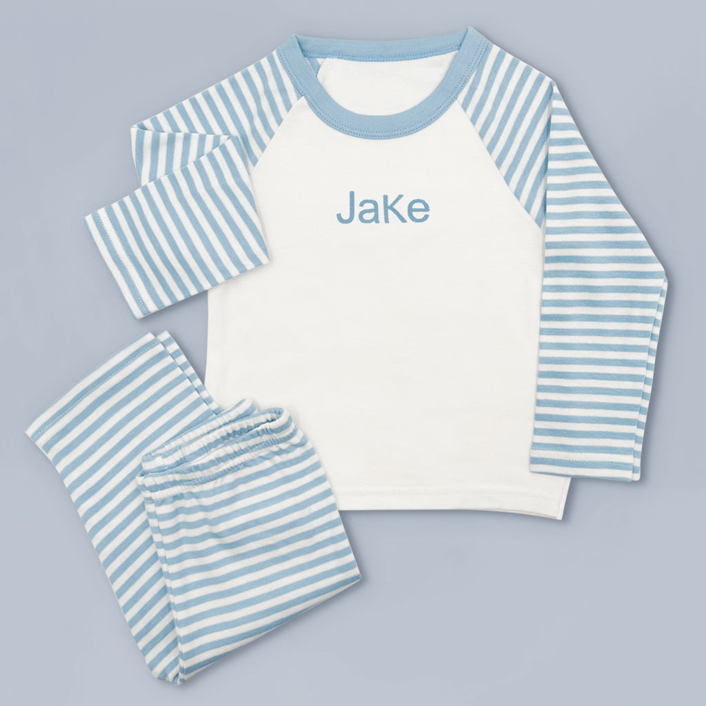 Personalized Blue Esme Elephant Plush Toy with Custom Pyjamas - Perfect for Baby Showers, Birthday Gifts & Nursery Decor